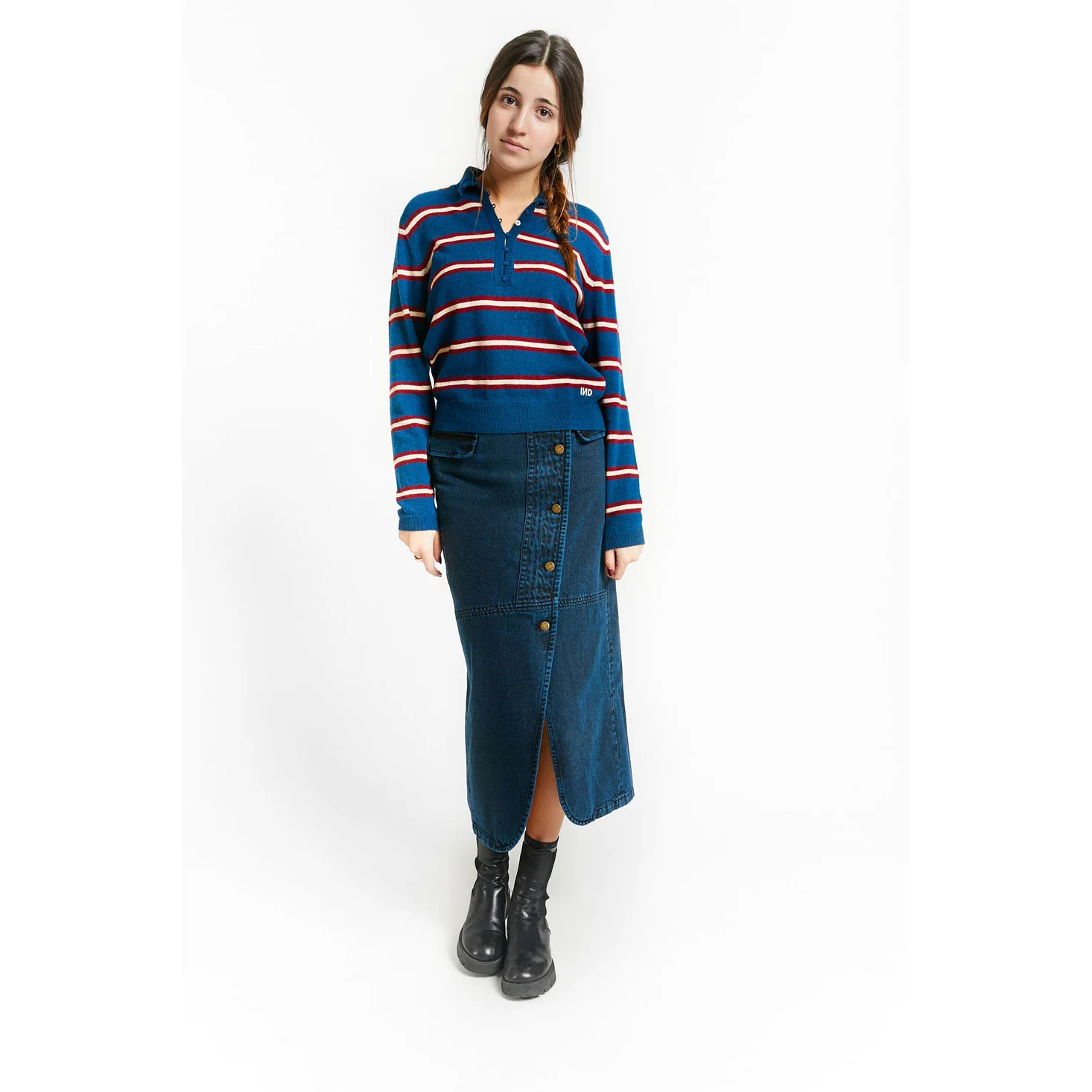 Indee Blue Black Trust Skirt - Image 2