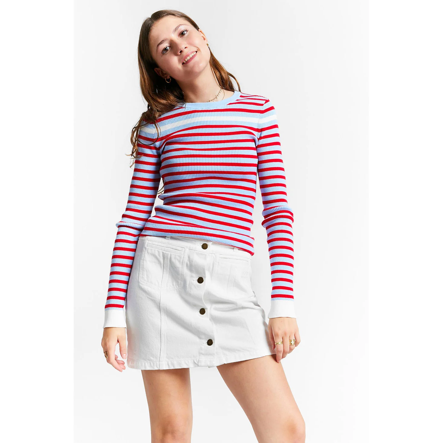Indee Blue Striped Pullover - Image 2