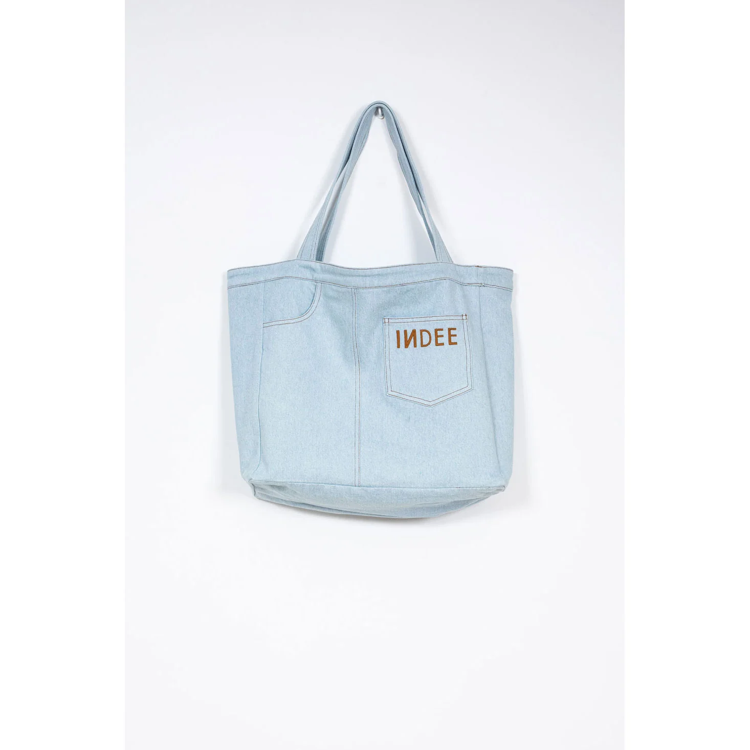 Indee Denim Multi Pocket Tote Bag