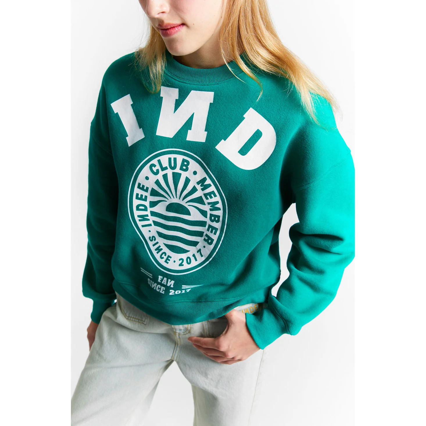 Indee Emerald Green College Sweater - Image 2