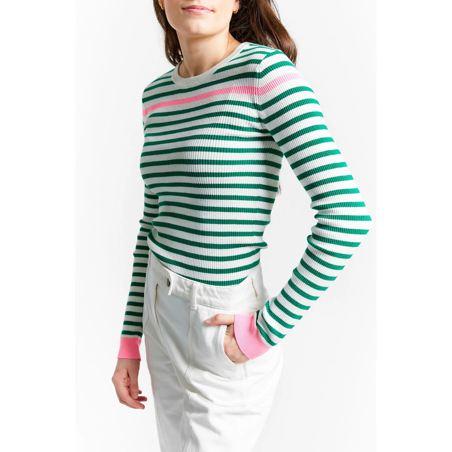 Indee Green Striped Pullover - Image 2