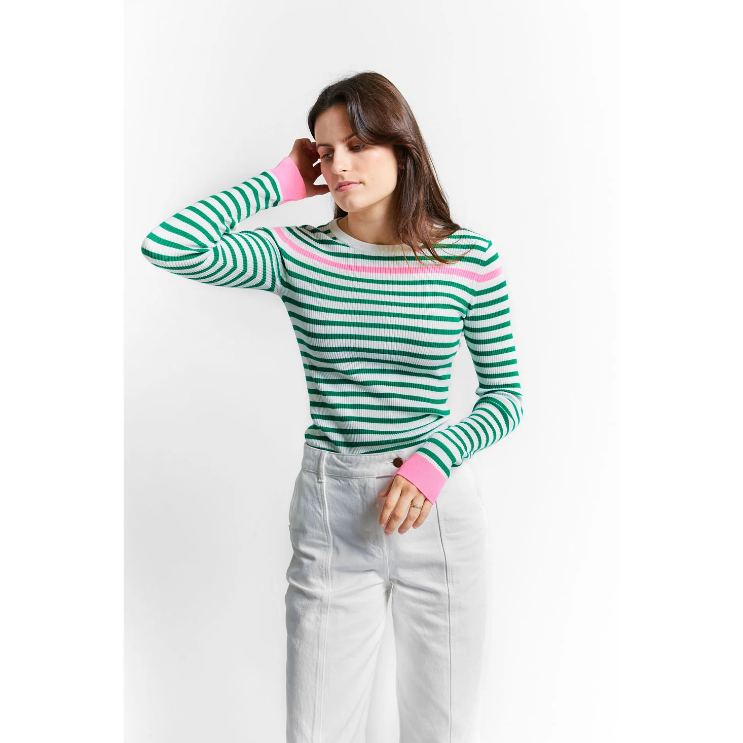 Indee Green Striped Pullover - Image 3