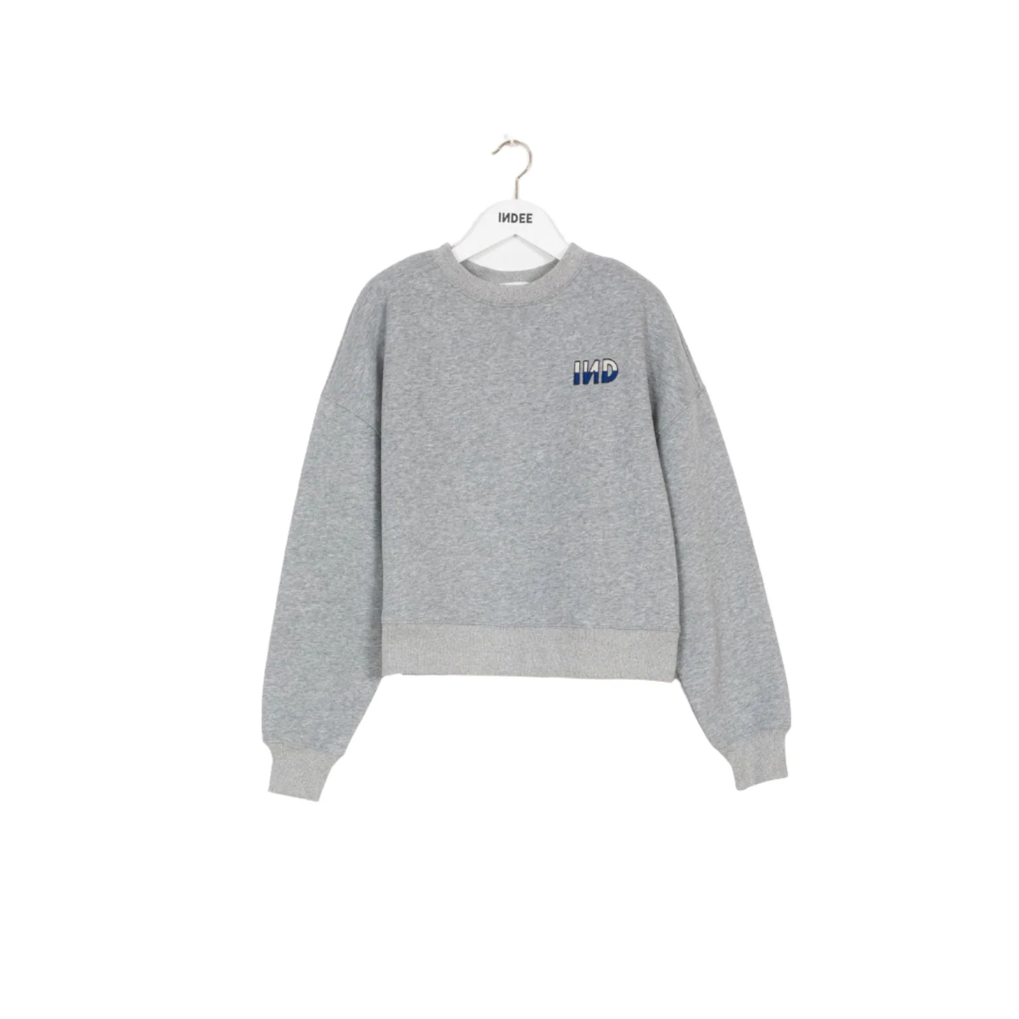 Indee Grey Embroided Logo Sweatshirt