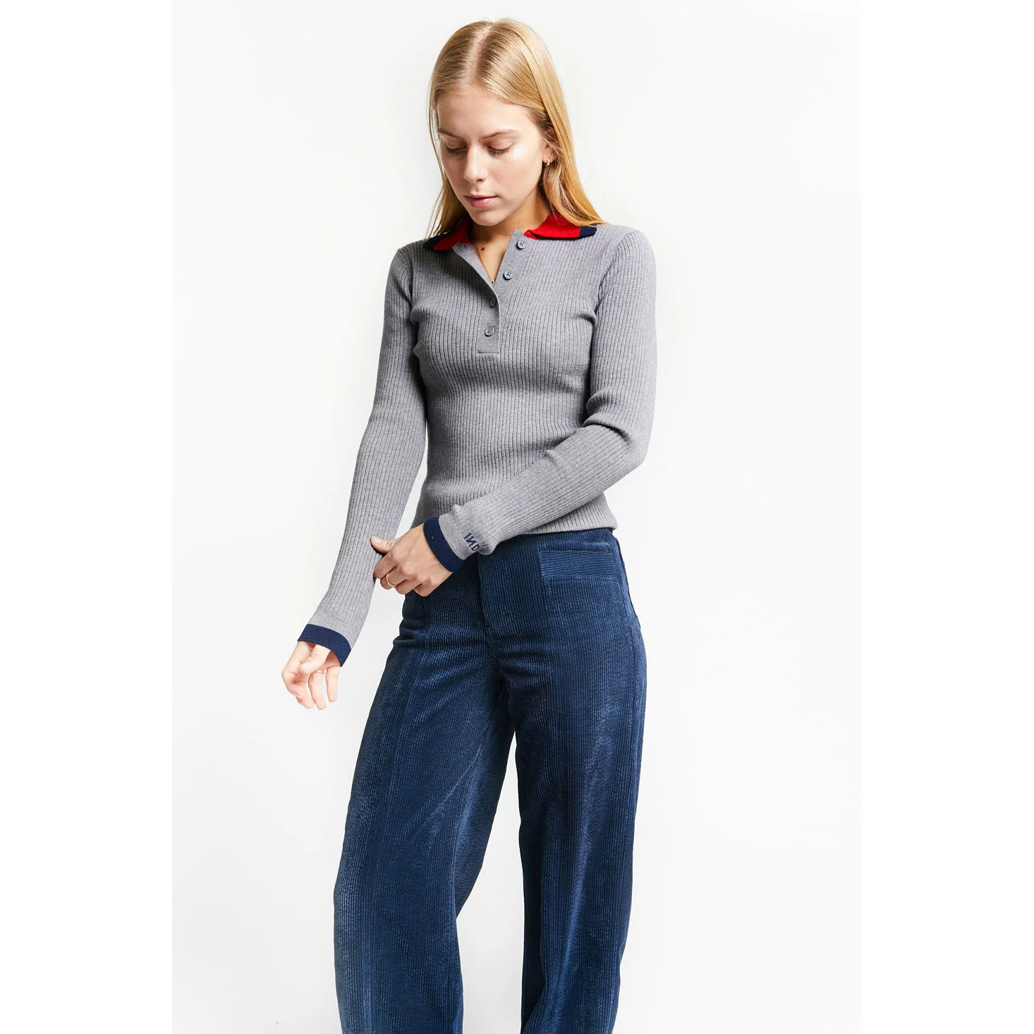 Indee Grey Melange Today Pullover - Image 2