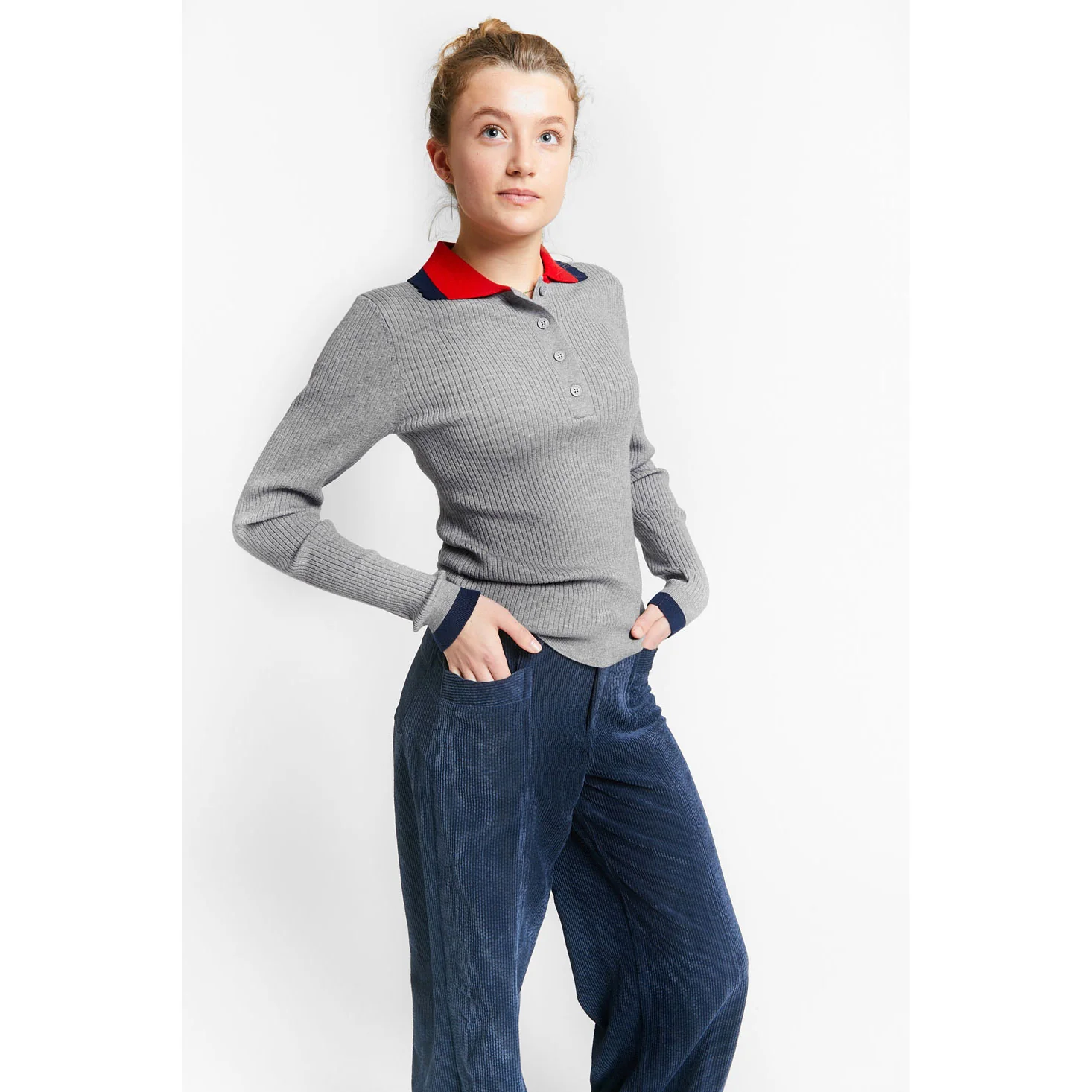 Indee Grey Melange Today Pullover - Image 3