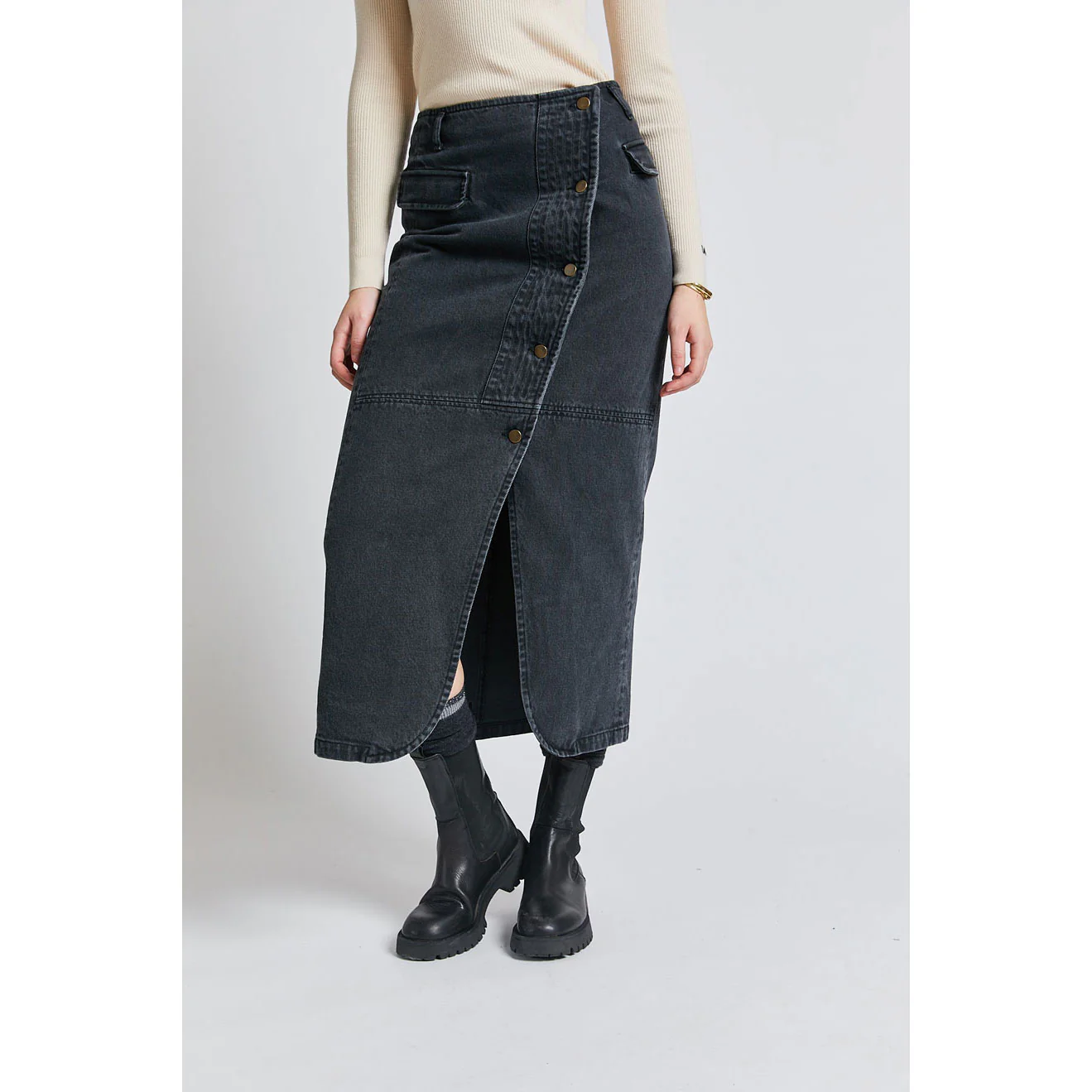 Indee Grey Trust Skirt - Image 2