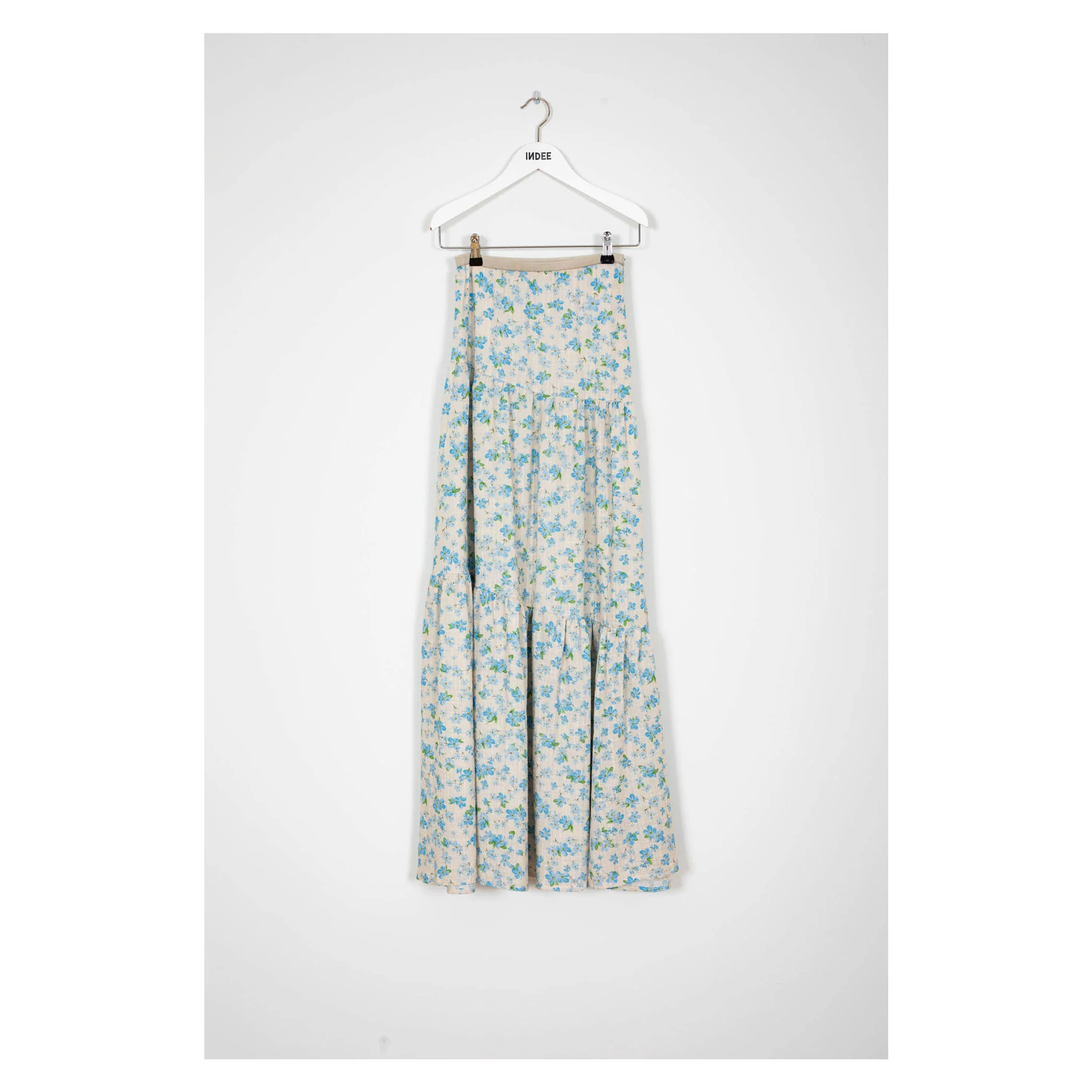 Indee Ionic Blue Long Printed Skirt