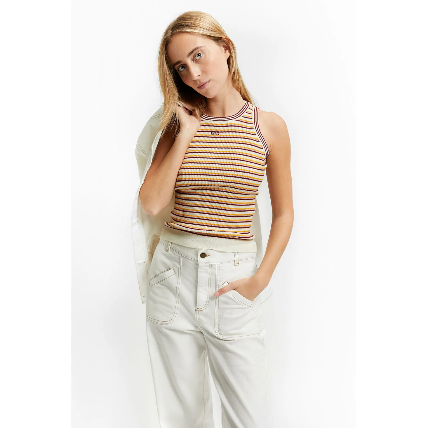 Indee Lilac Stripe Venerdi  Tank Top - Image 2