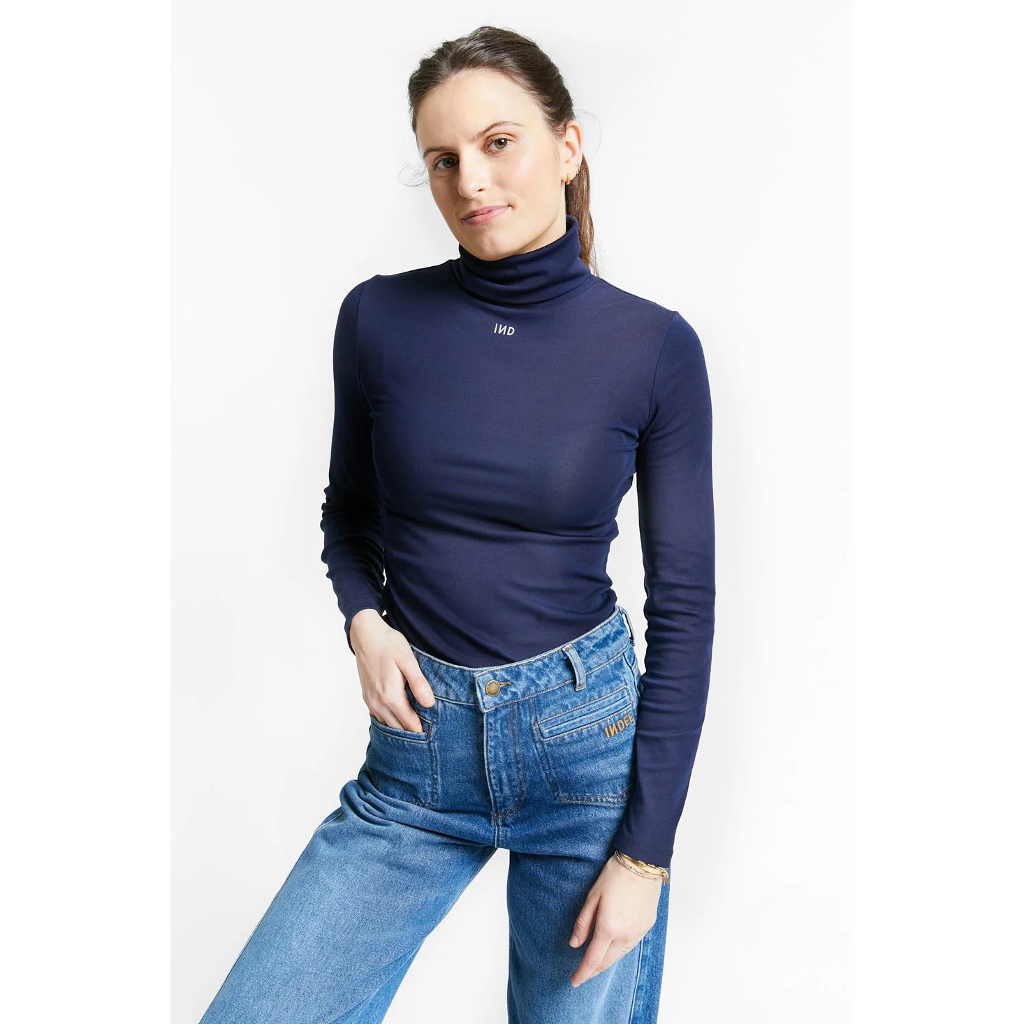 Indee Navy Timeless T-Shirt - Image 2