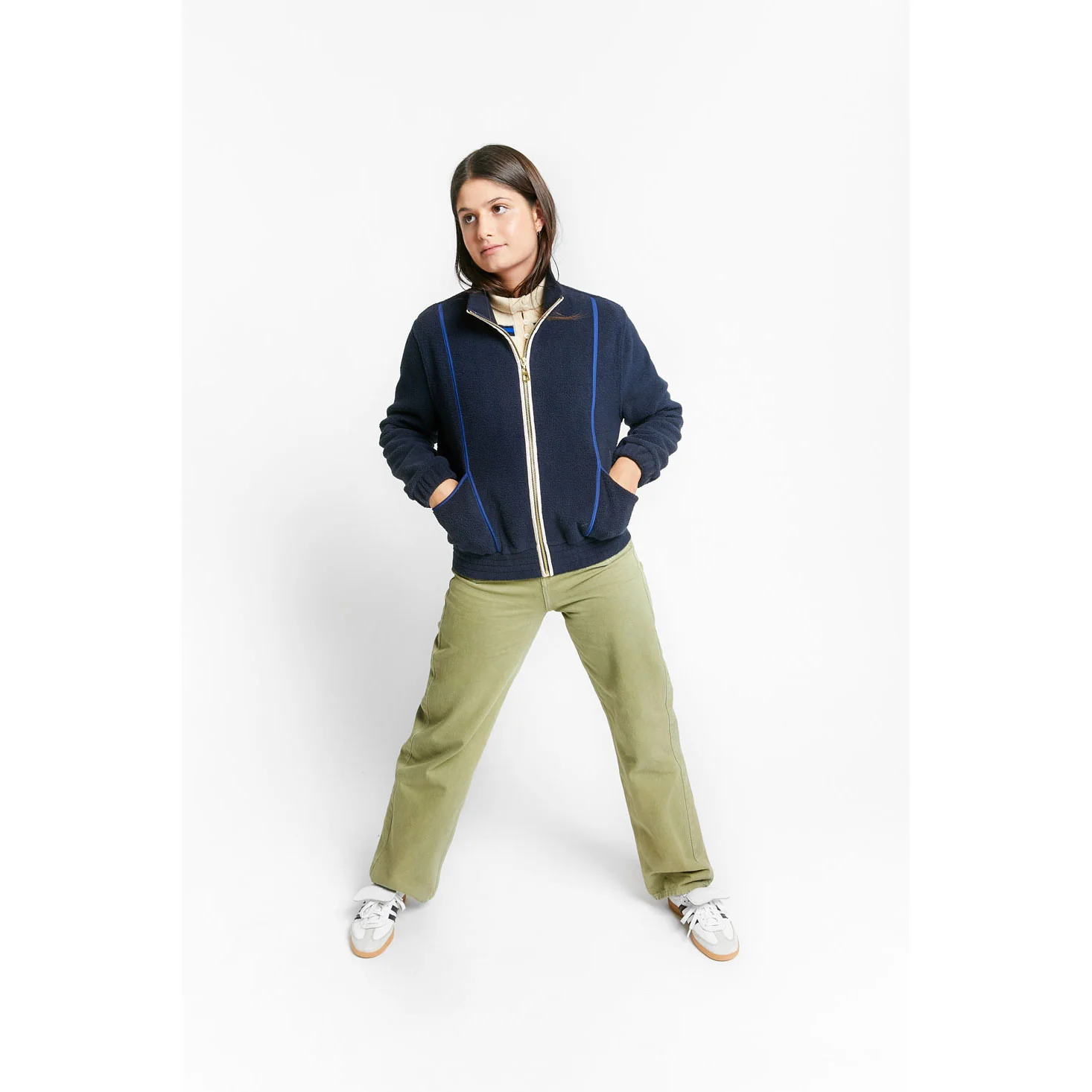 Indee Navy Tokyo Zip Sweater - Image 3