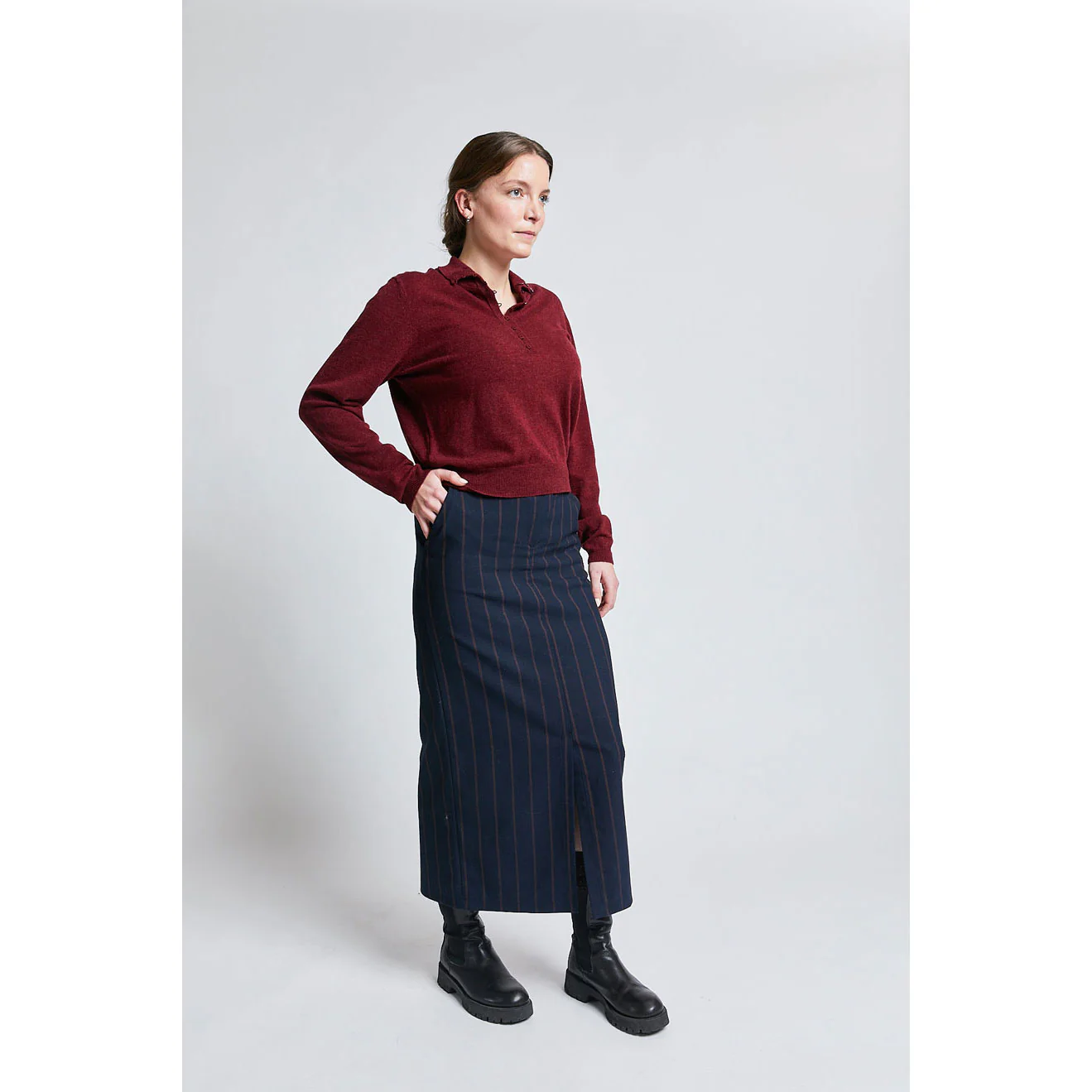 Indee Navy Treviso Skirt - Image 2
