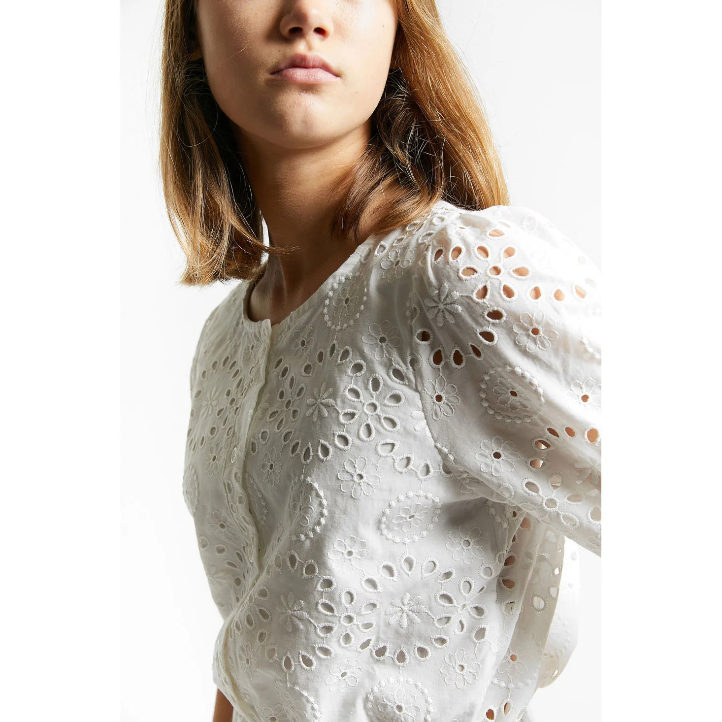 Indee Off White 3/4 Lace Poway Top - Image 2