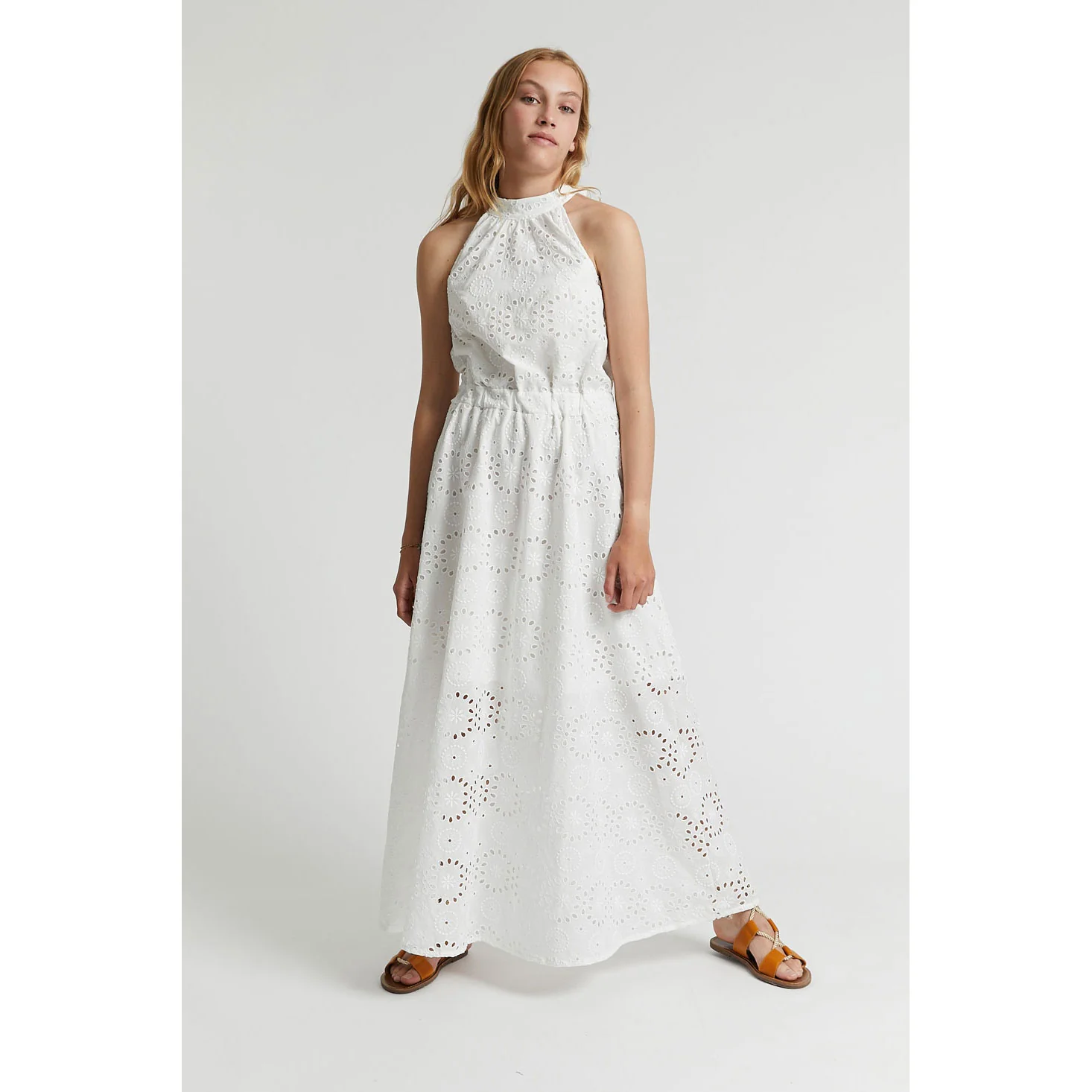 Indee Off White English Lace Long Dress - Image 2