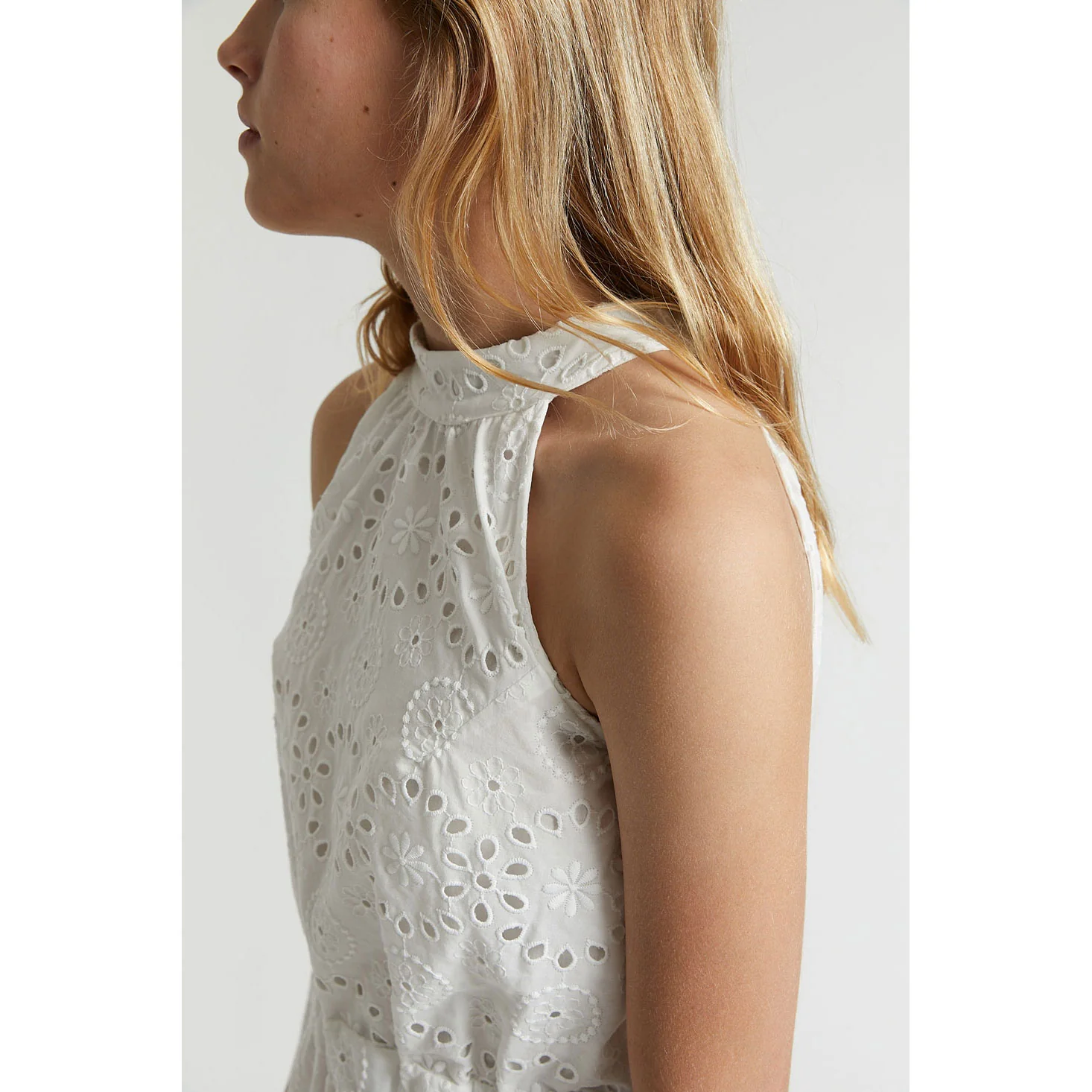 Indee Off White English Lace Long Dress - Image 4