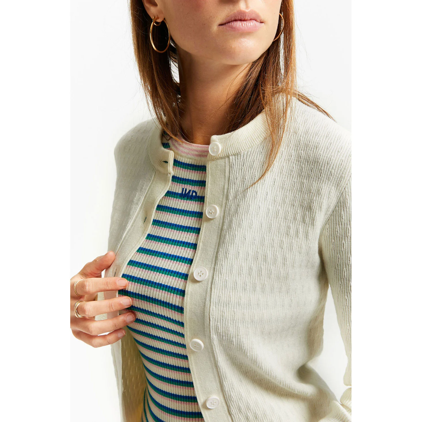 Indee Off White Stripe Venerdi  Tank Top - Image 3
