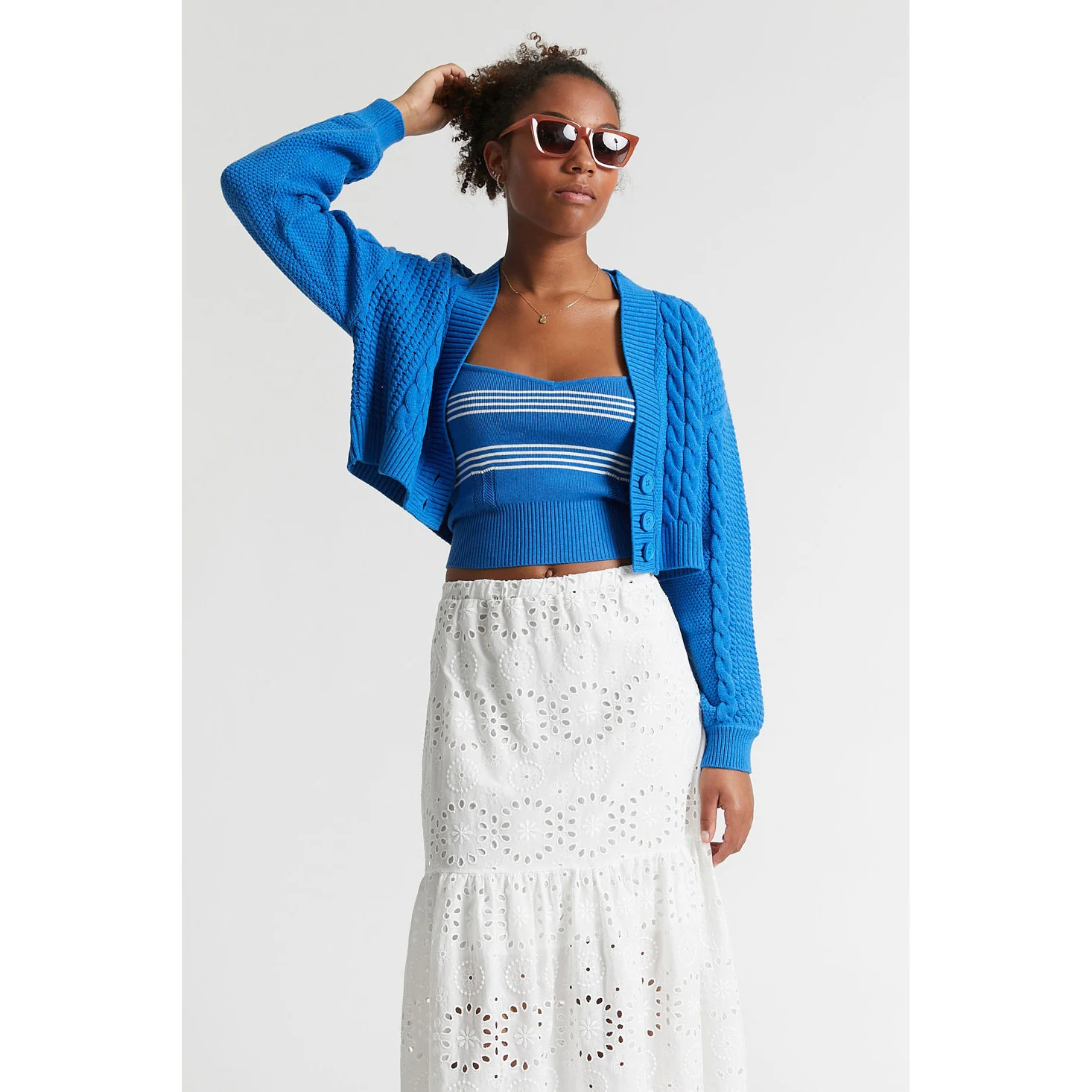 Indee Outremer Blue Short Cardigan - Image 2