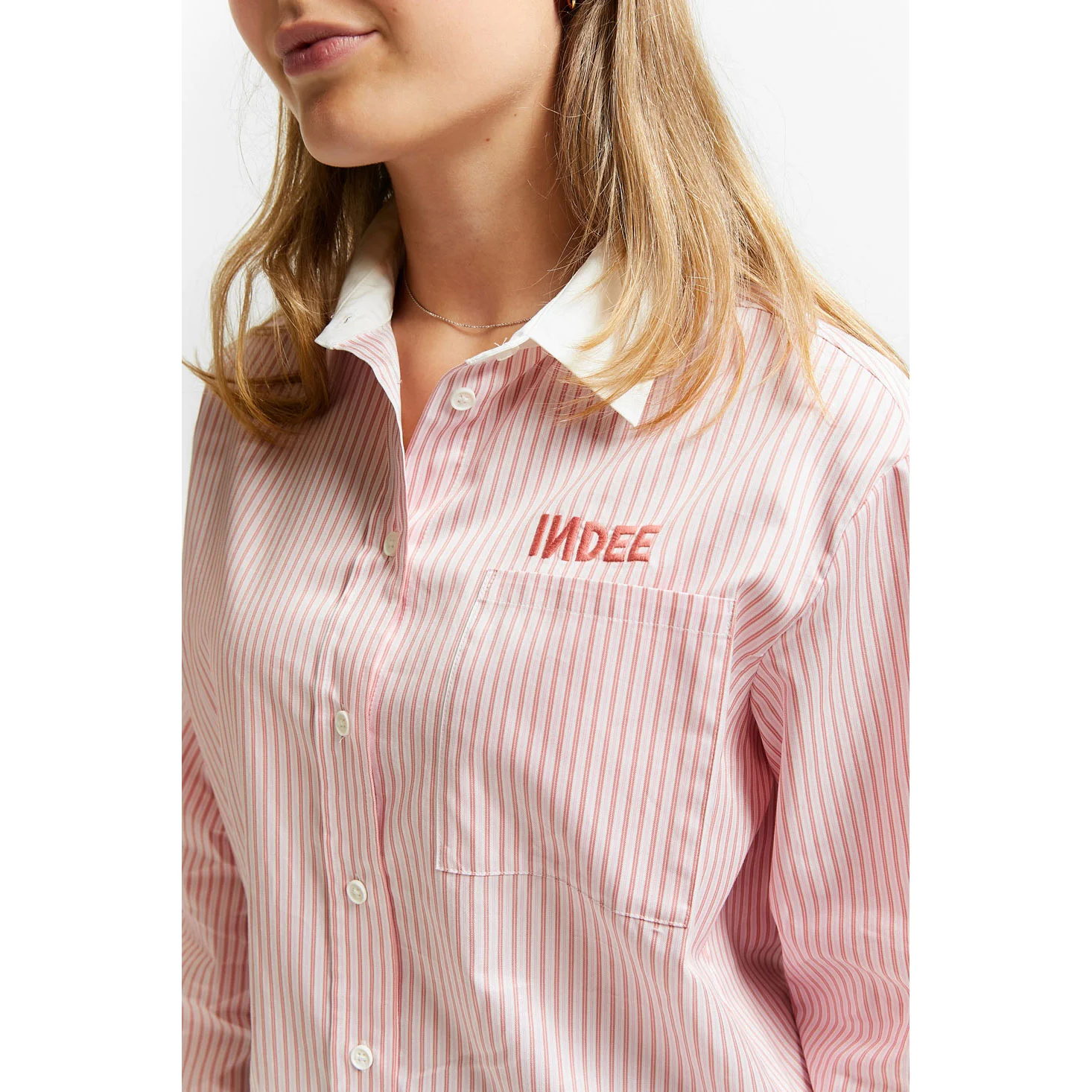 Indee Pink  Stripe Vizcaya Shirt - Image 4