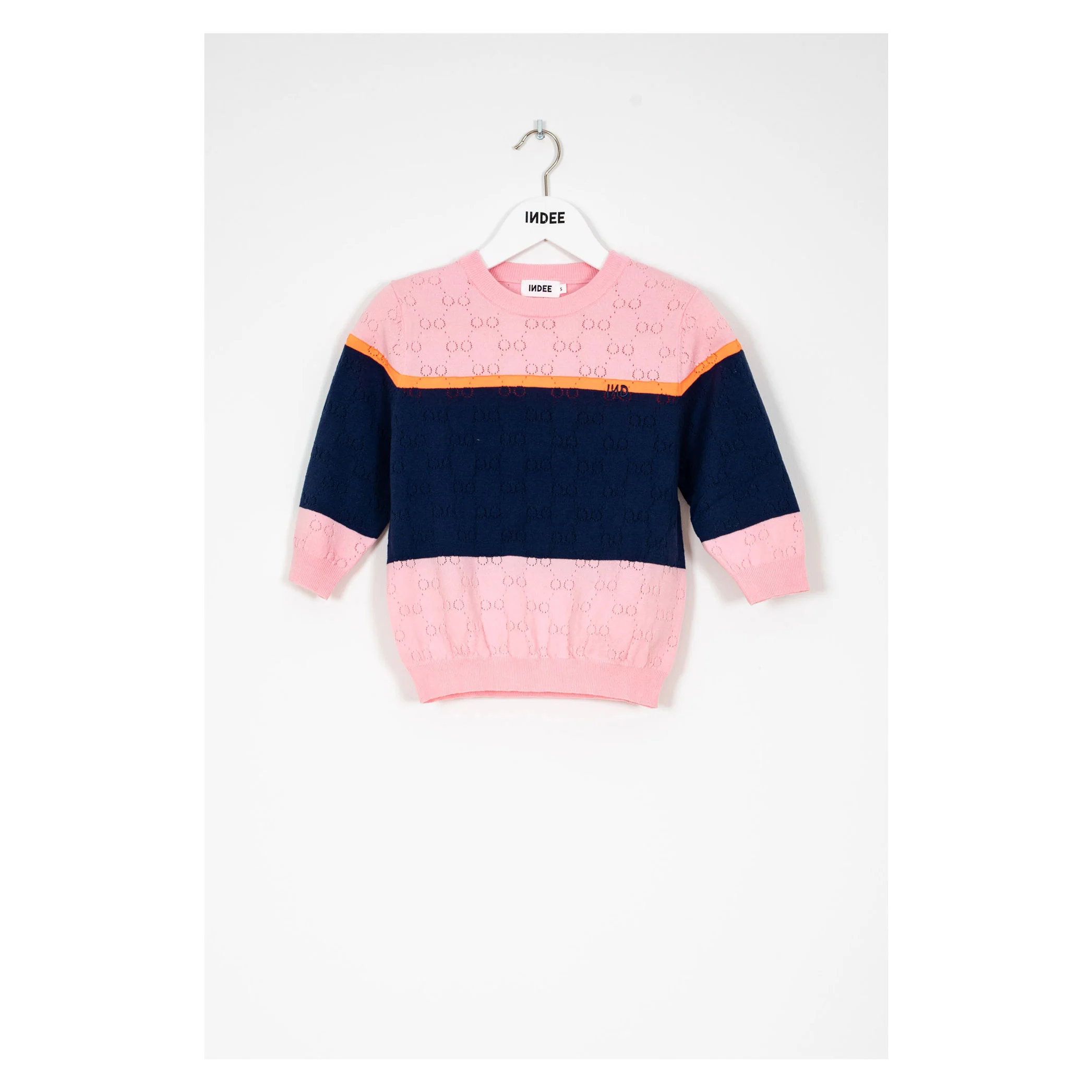 Indee Pink Tricolor Pullover