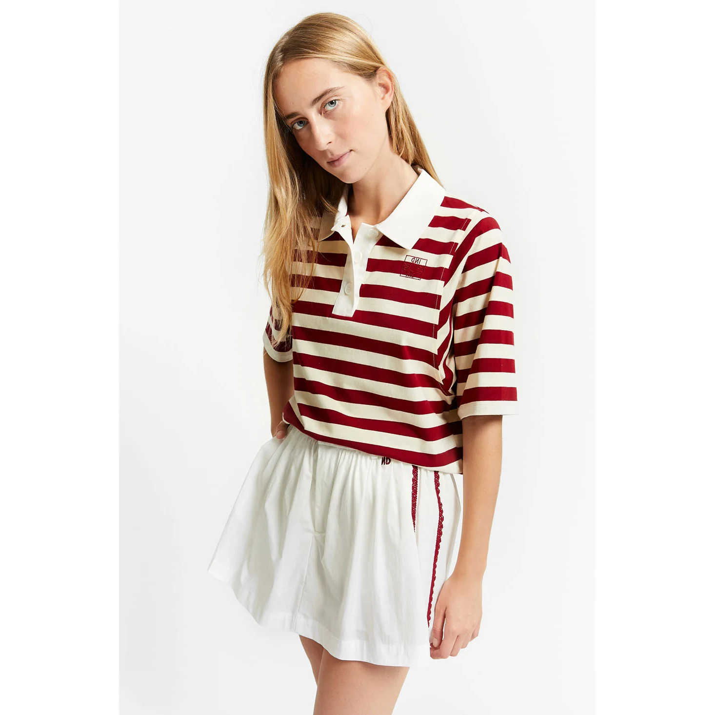 Indee Red Stripe Visible Tee - Image 2