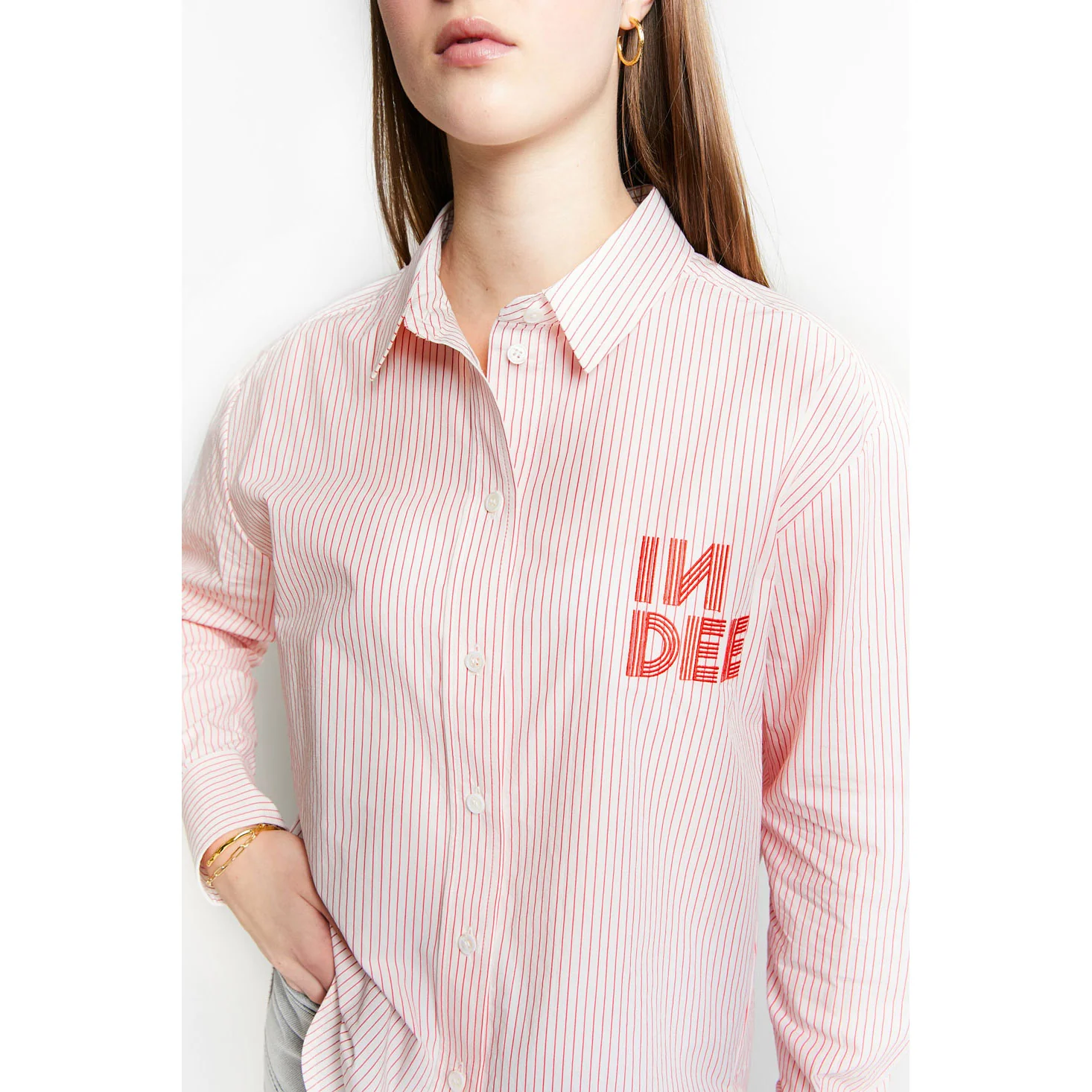 Indee Red Striped Tacoma Shirt - Image 2