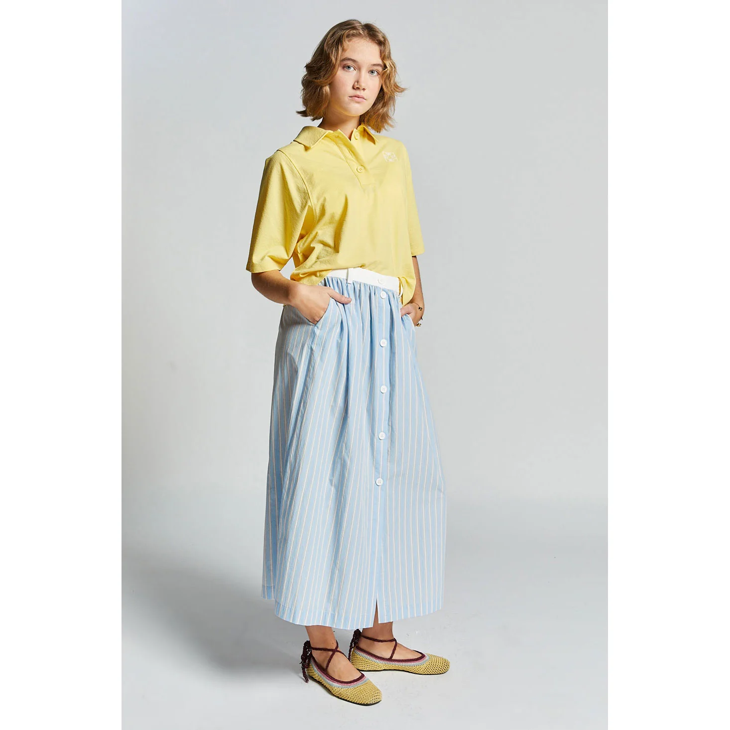 Indee Sky Blue Vasco Skirt - Image 2