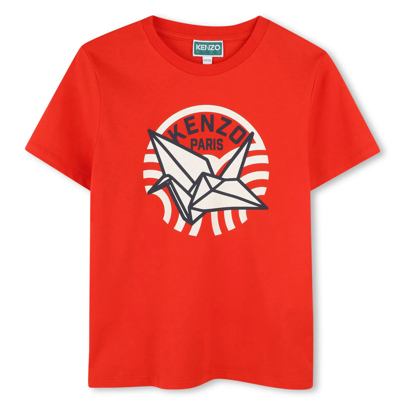 Kenzo Bright Red Paper Crane Logo Tee