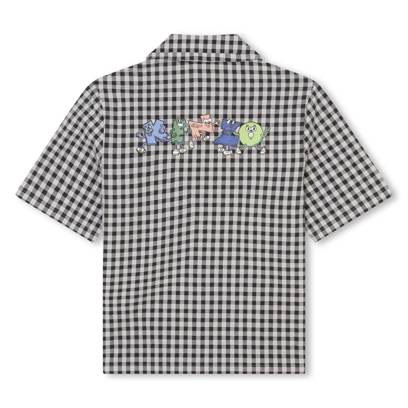 Kenzo Ecru/Grey Checkered Shirt - Image 3