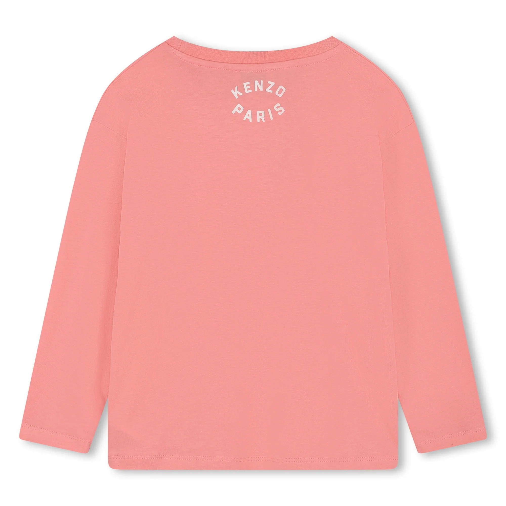 Kenzo Fushia Flower Detail Long Sleeve Tee - Image 3