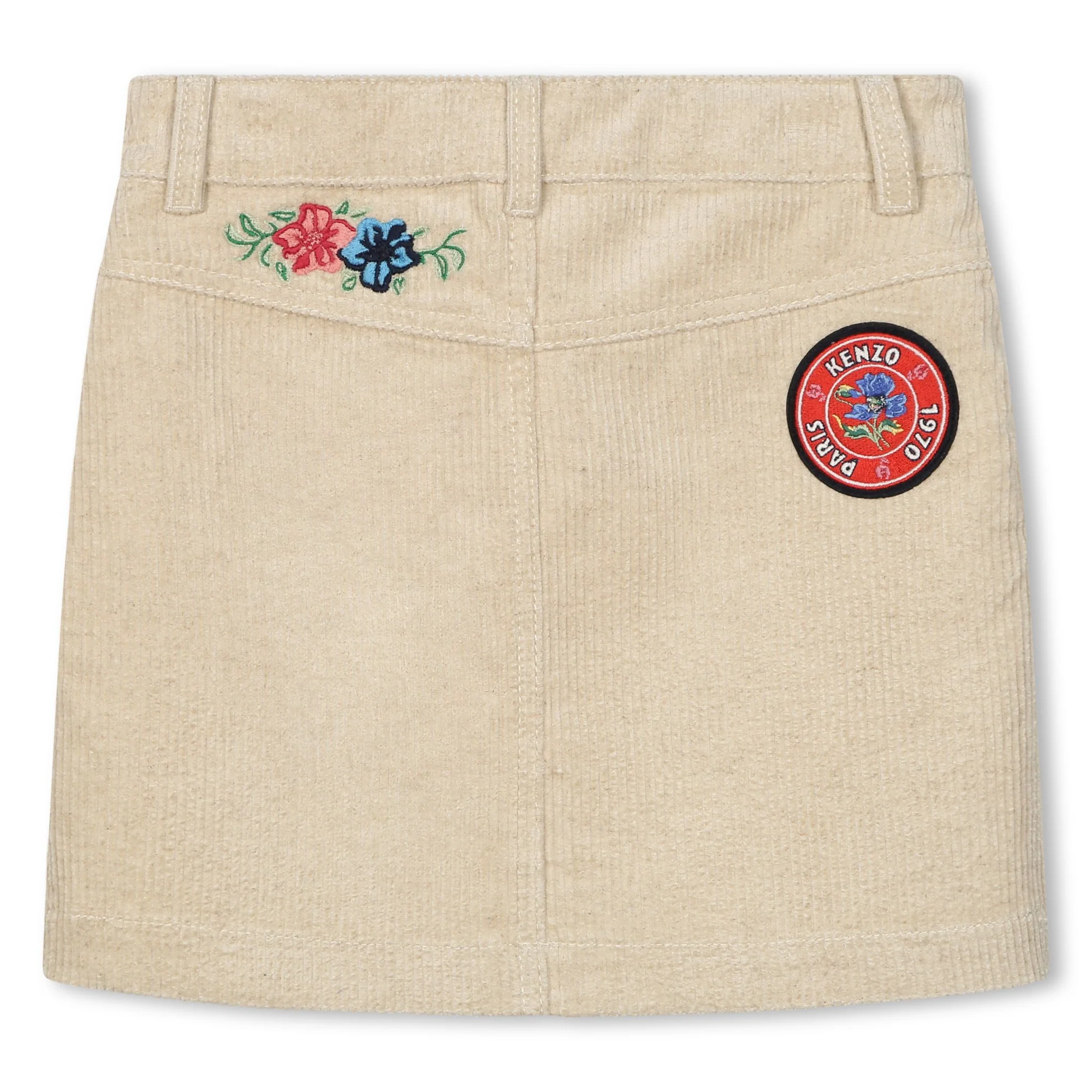 Kenzo Ivory Corduroy Skirt - Image 3