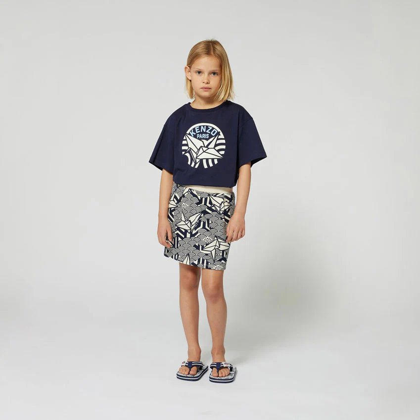 Kenzo Navy Graphic Logo Tee - Image 2