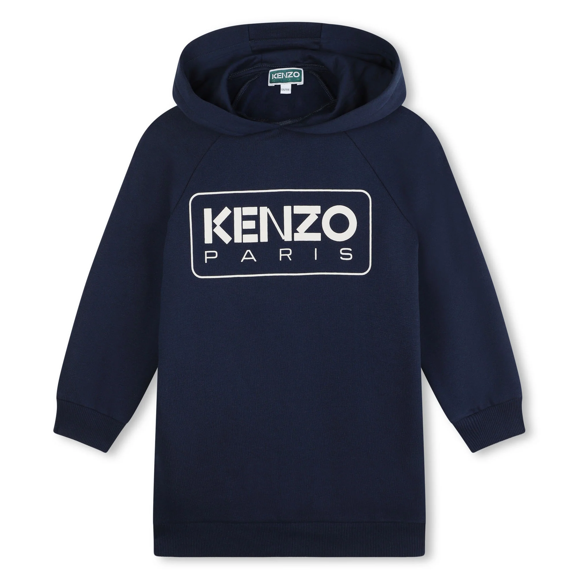 Kenzo Navy Logo Hoodie Dress