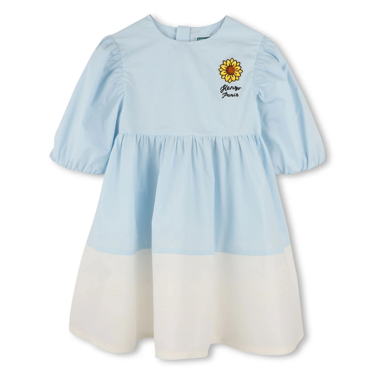 Kenzo Pale Blue Bi Color Dress