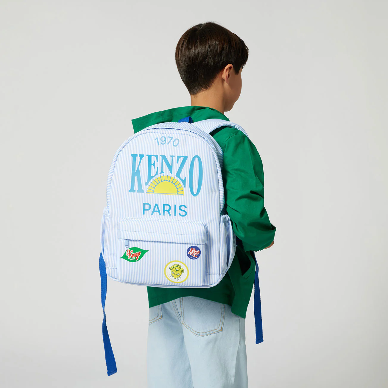 Kenzo Pale Blue Sun Logo Backpack - Image 2