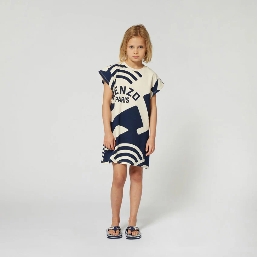 Kenzo Sand Printed Logo Dress - Image 2