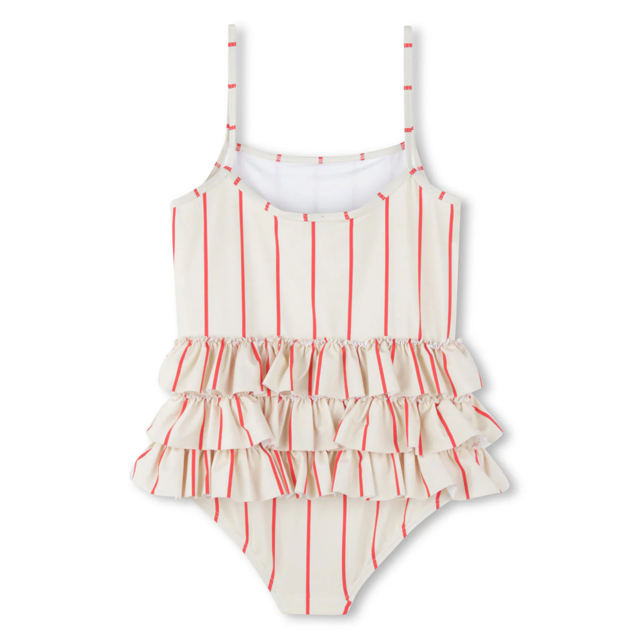 Kenzo Sand Striped Flounces Swimsuit - Image 2