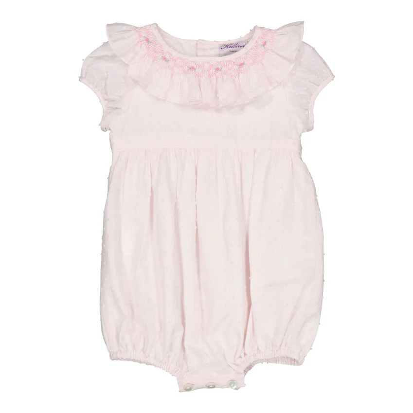 Kidiwi Baby Pink Plumetis Thanais Romper