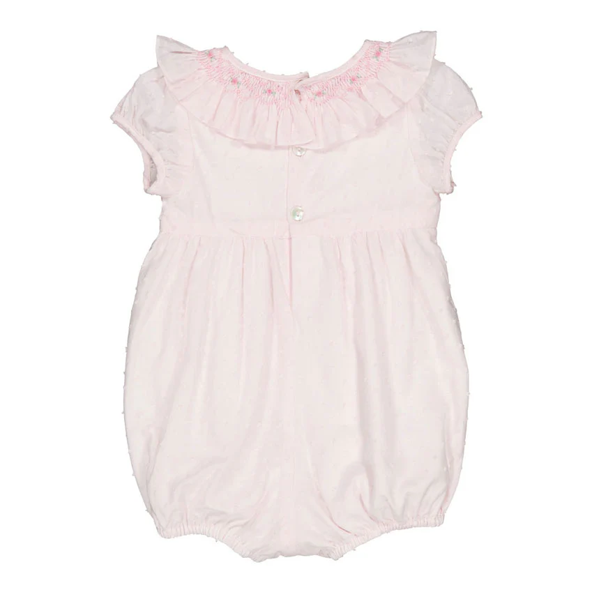 Kidiwi Baby Pink Plumetis Thanais Romper - Image 2