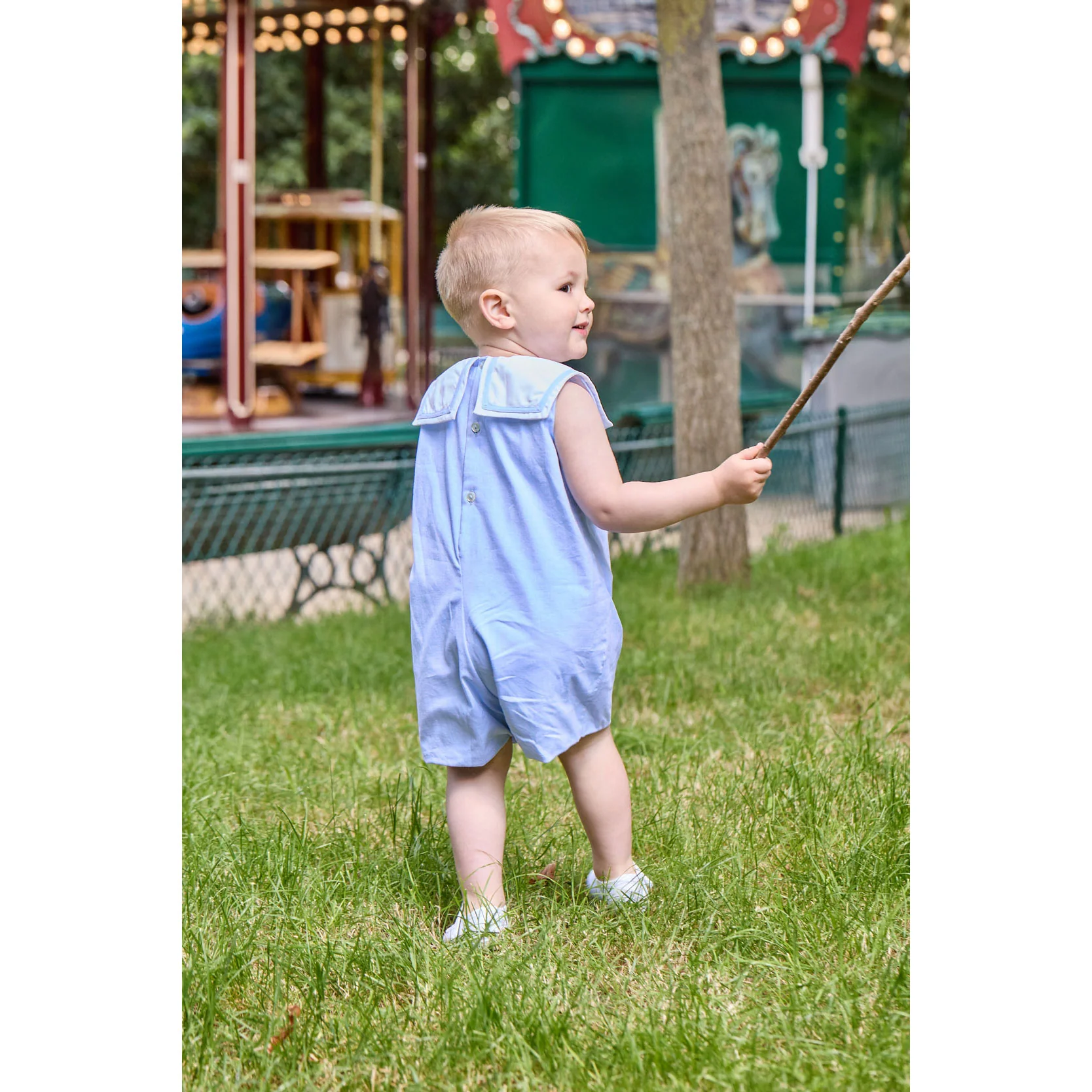 Kidiwi Chambray Constantin Romper - Image 4