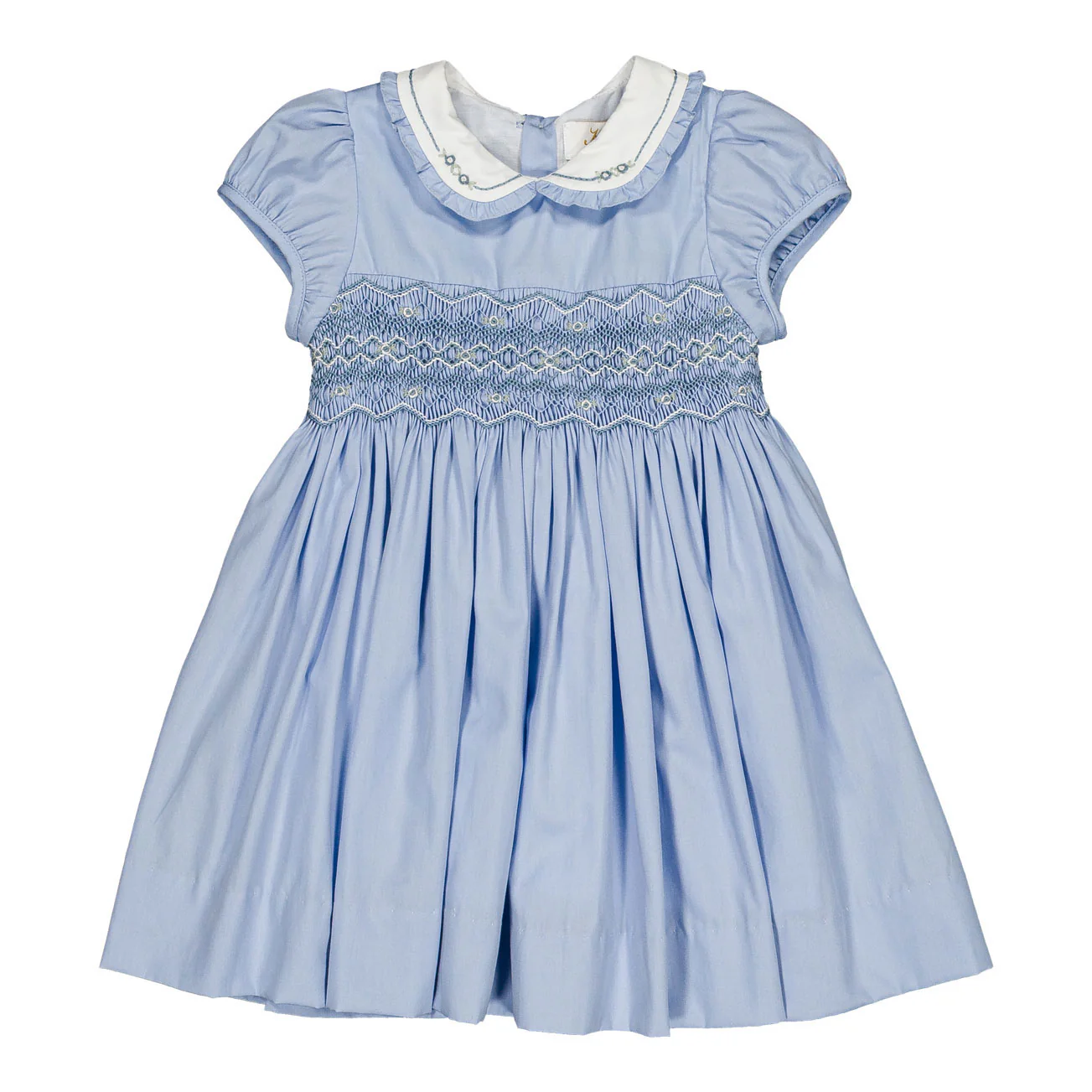 Kidiwi Cornflower Heloise Smocked Dress