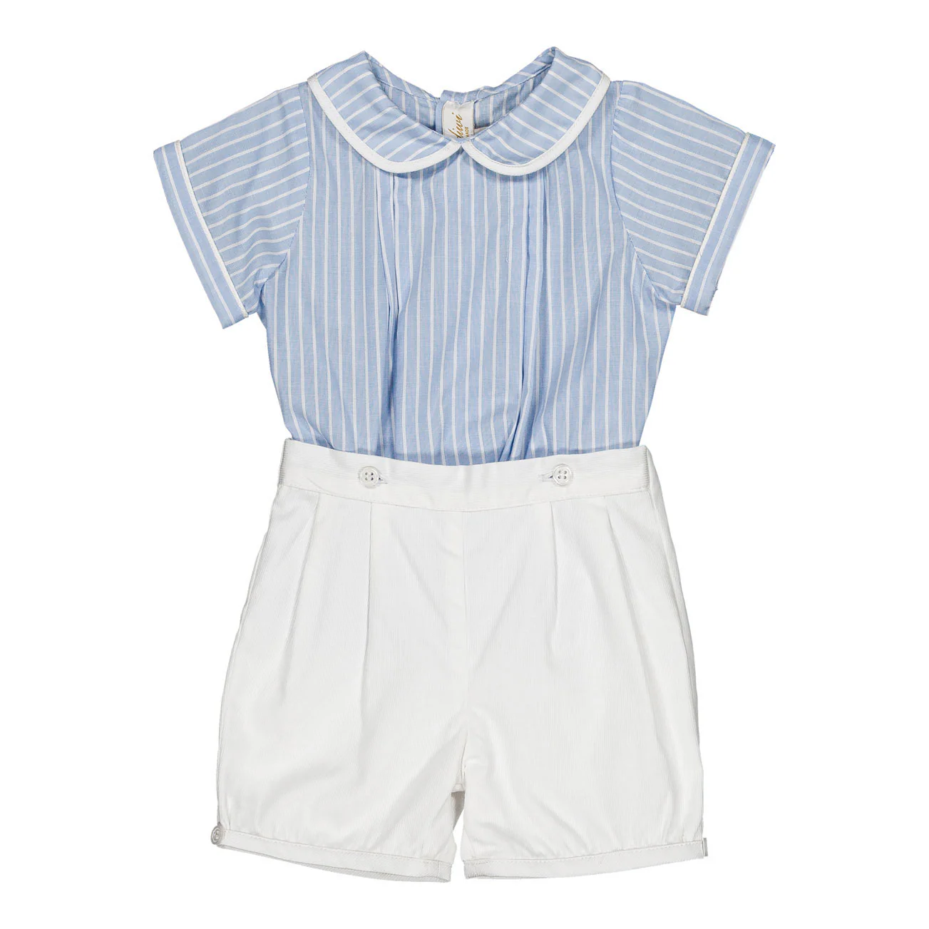 Kidiwi Cornflower Stripe Barnabe Set