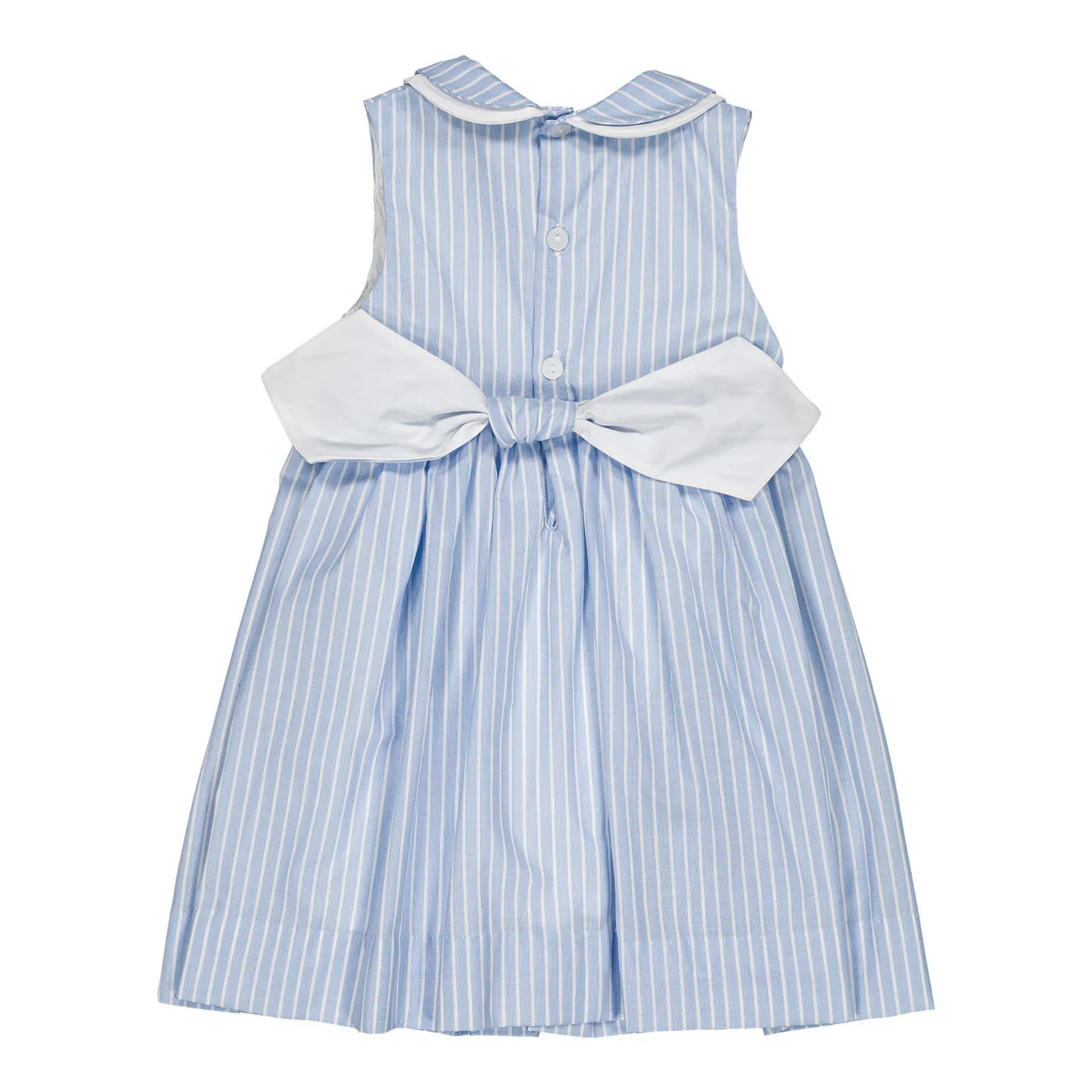 Kidiwi Cornflower Stripe Maud Smocked Dress - Image 2