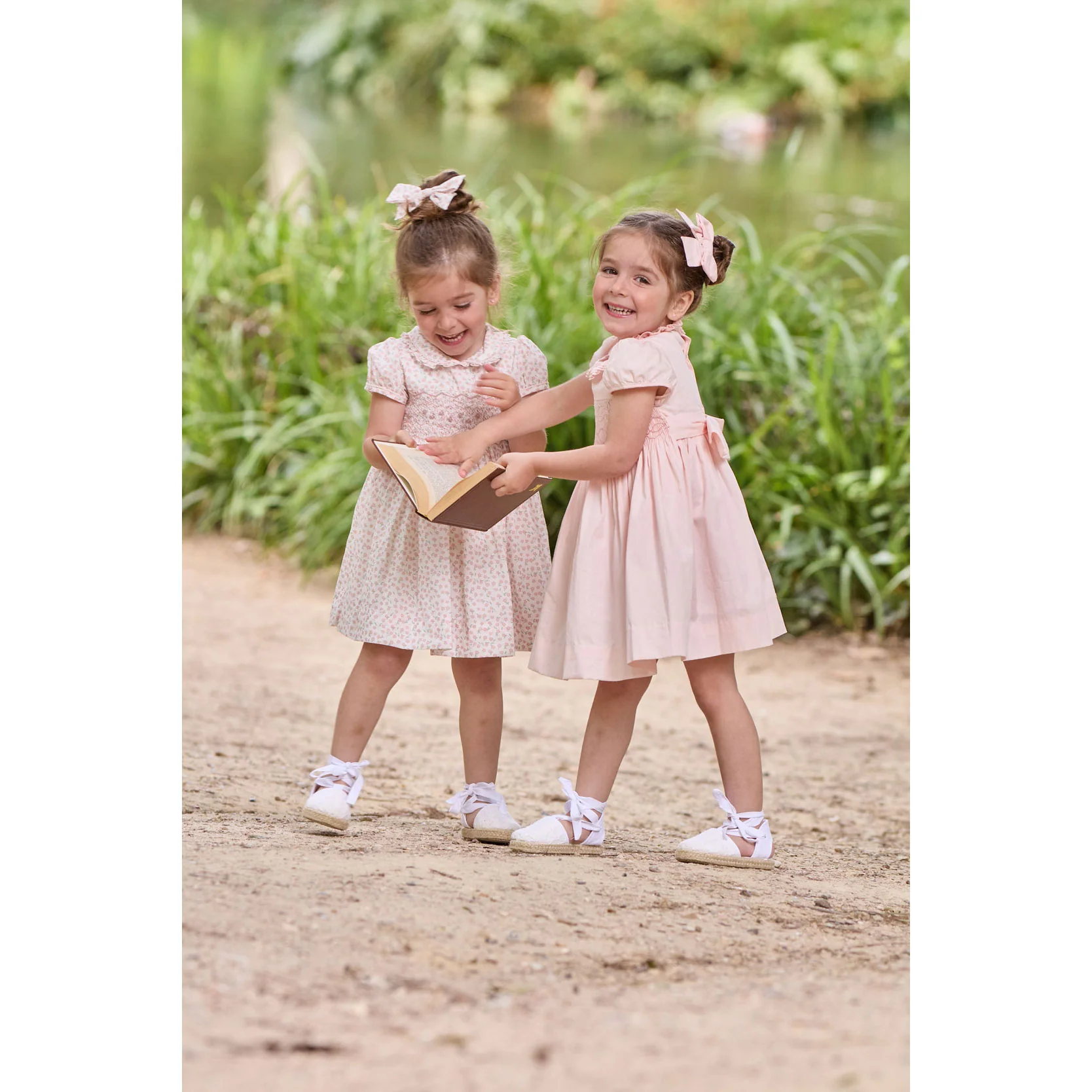 Kidiwi Daisy Pink Print Petronille, Smocked Dress - Image 2