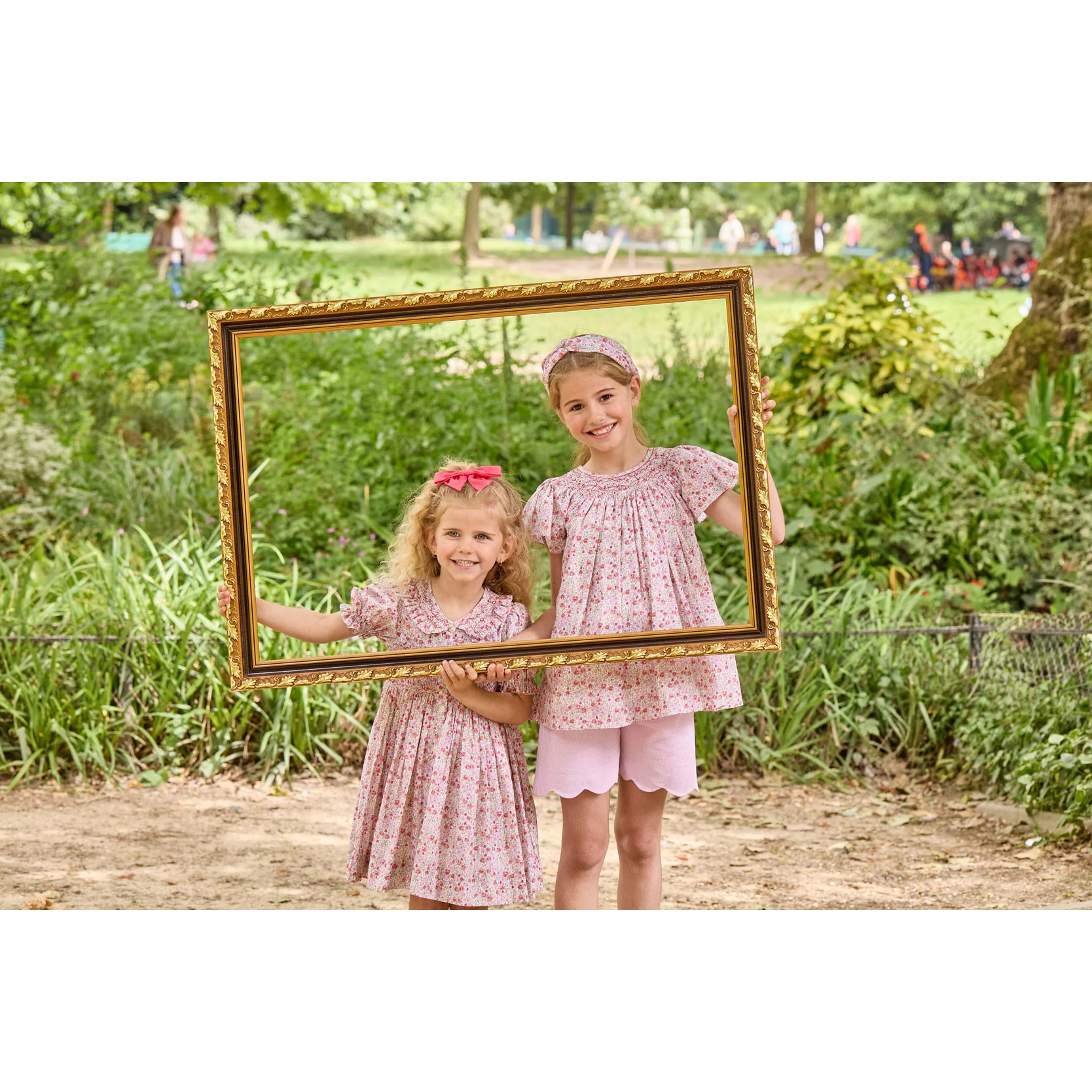 Kidiwi Ditsy Red Print Adeline Smocked Dress - Image 2