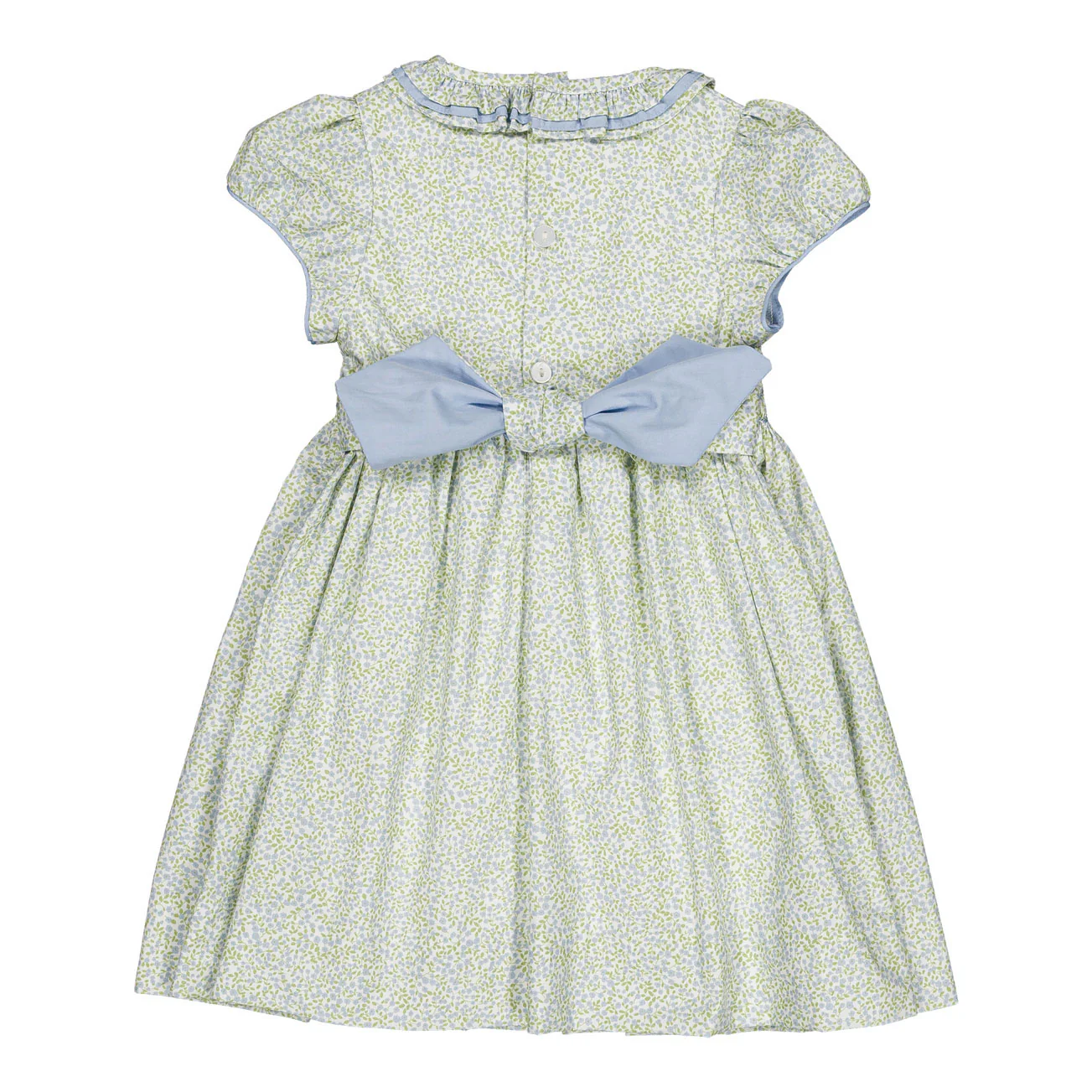 Kidiwi Little Blue Print Hars Smocked Dress - Image 3