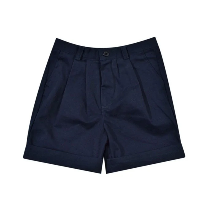 Kidiwi Navy Cotton Pique Adam Shorts