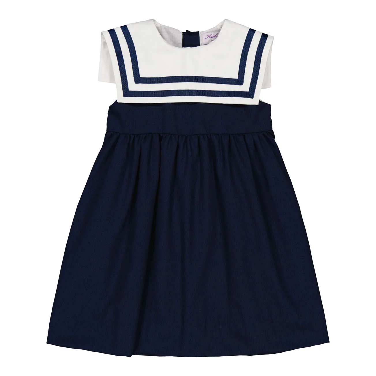 Kidiwi Navy Cotton Pique Constantina Sailor Dress