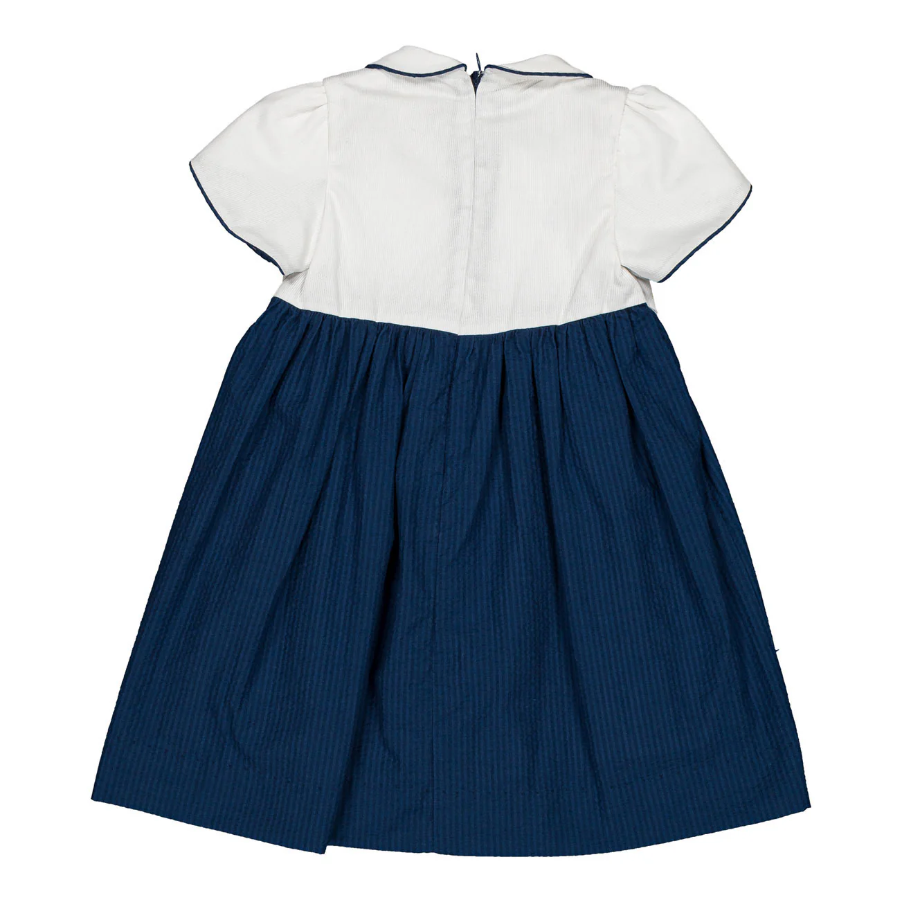 Kidiwi Navy Seersucker Celestine Dress - Image 3