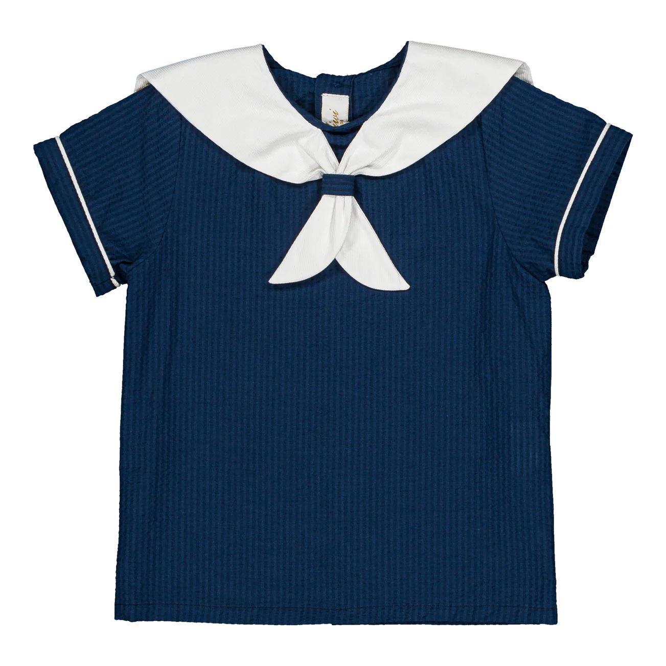 Kidiwi Navy Seersucker Eustache Shirt