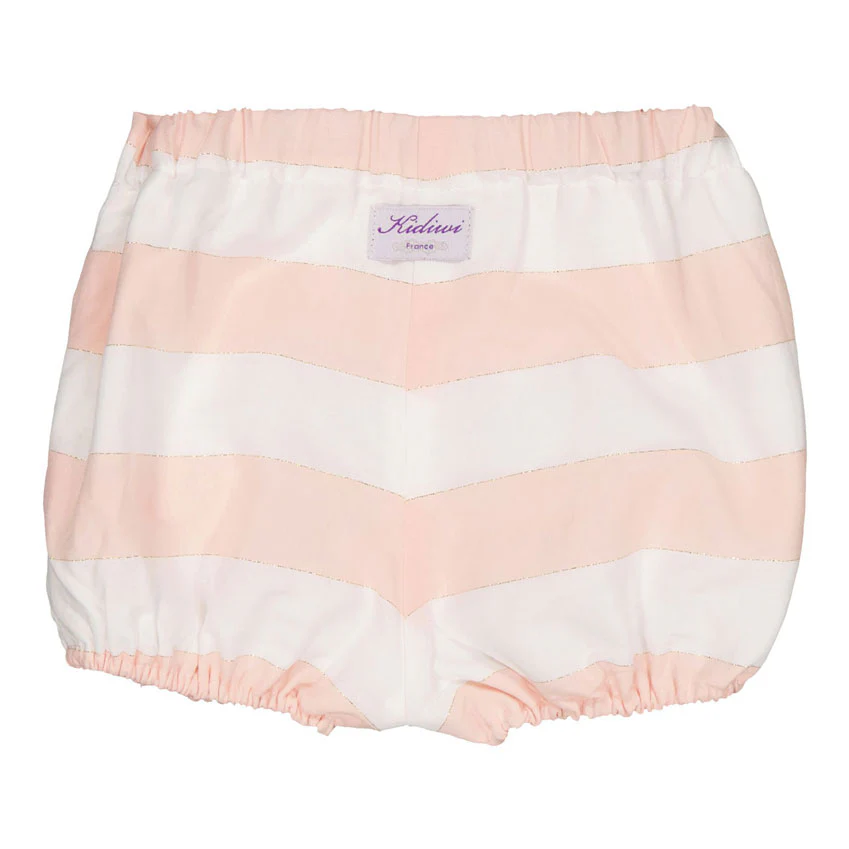 Kidiwi Nude Pink/ Lurex Stripes Pacome Bloomers - Image 2