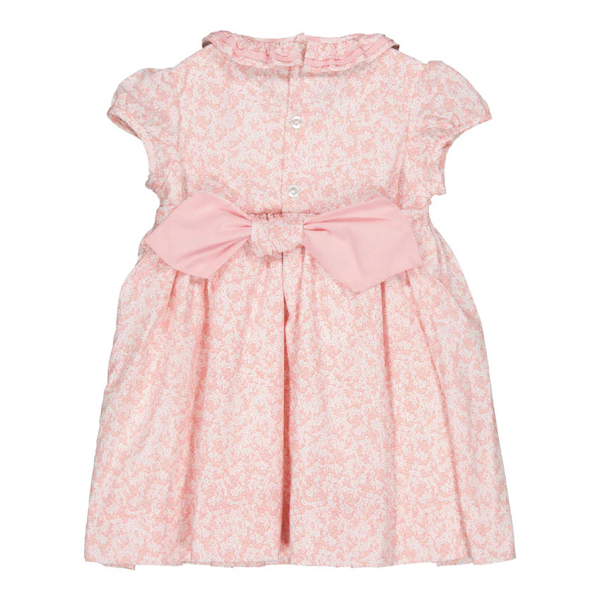 Kidiwi Nude Pink Print Smocked Hars Dress - Image 2